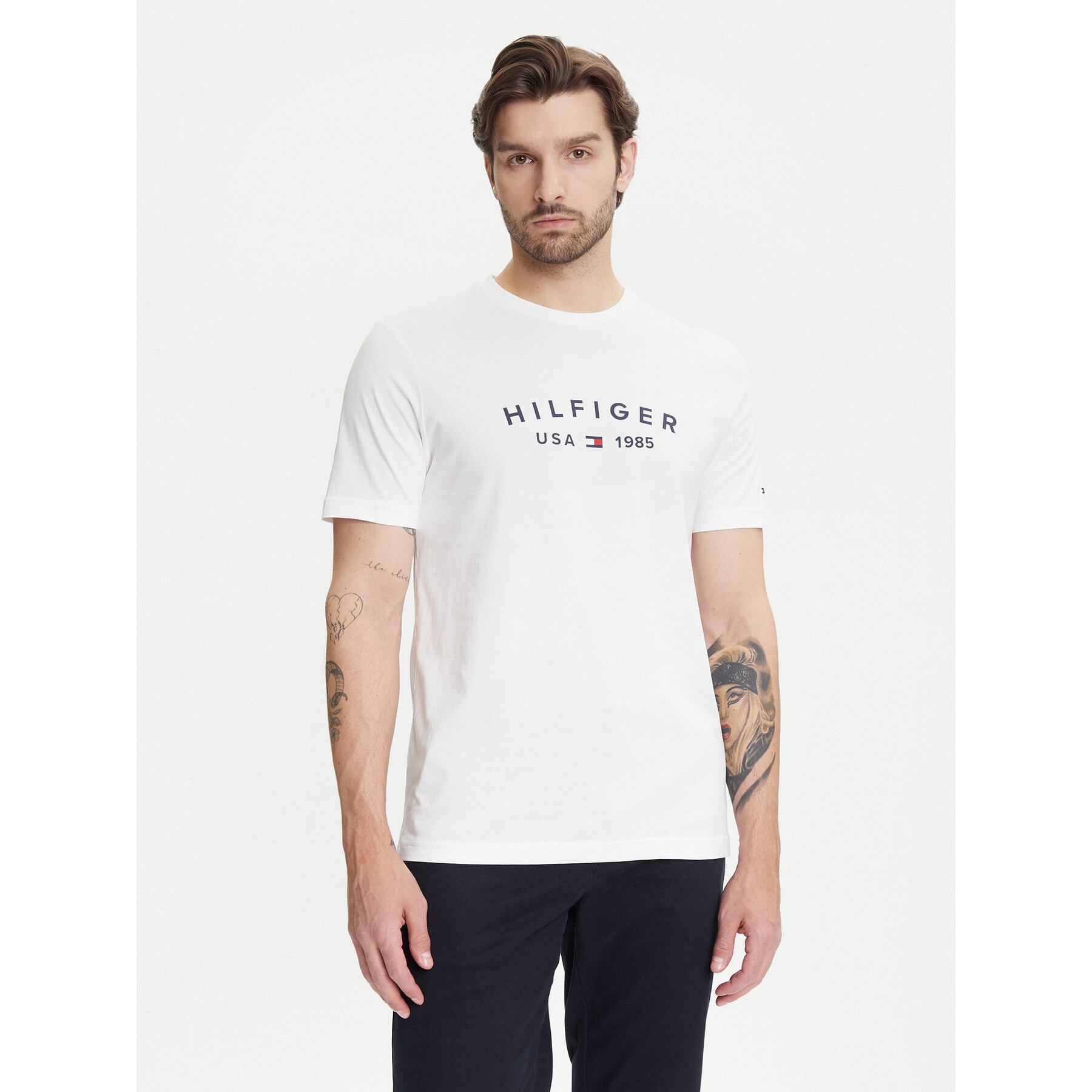 Tommy Hilfiger T-Shirt Fathers Day MW0MW39356 Λευκό Regular Fit