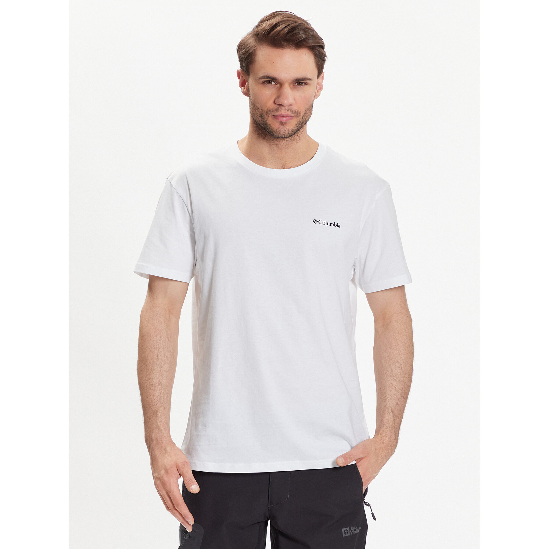 Columbia Marškinėliai Basic Logo 1680053 Balta Regular Fit
