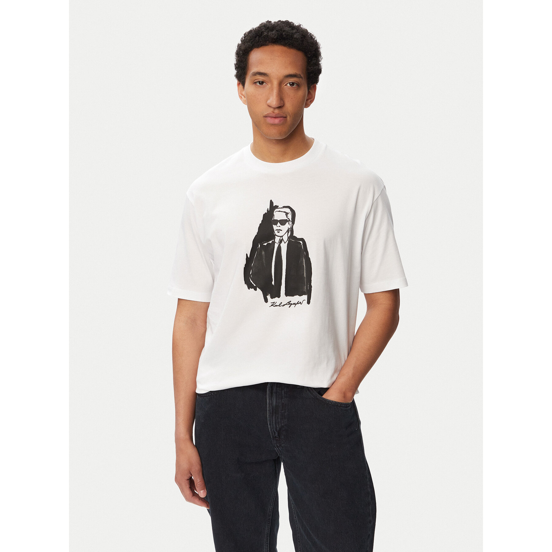 KARL LAGERFELD T-Shirt 755143 563225 Weiß Regular Fit