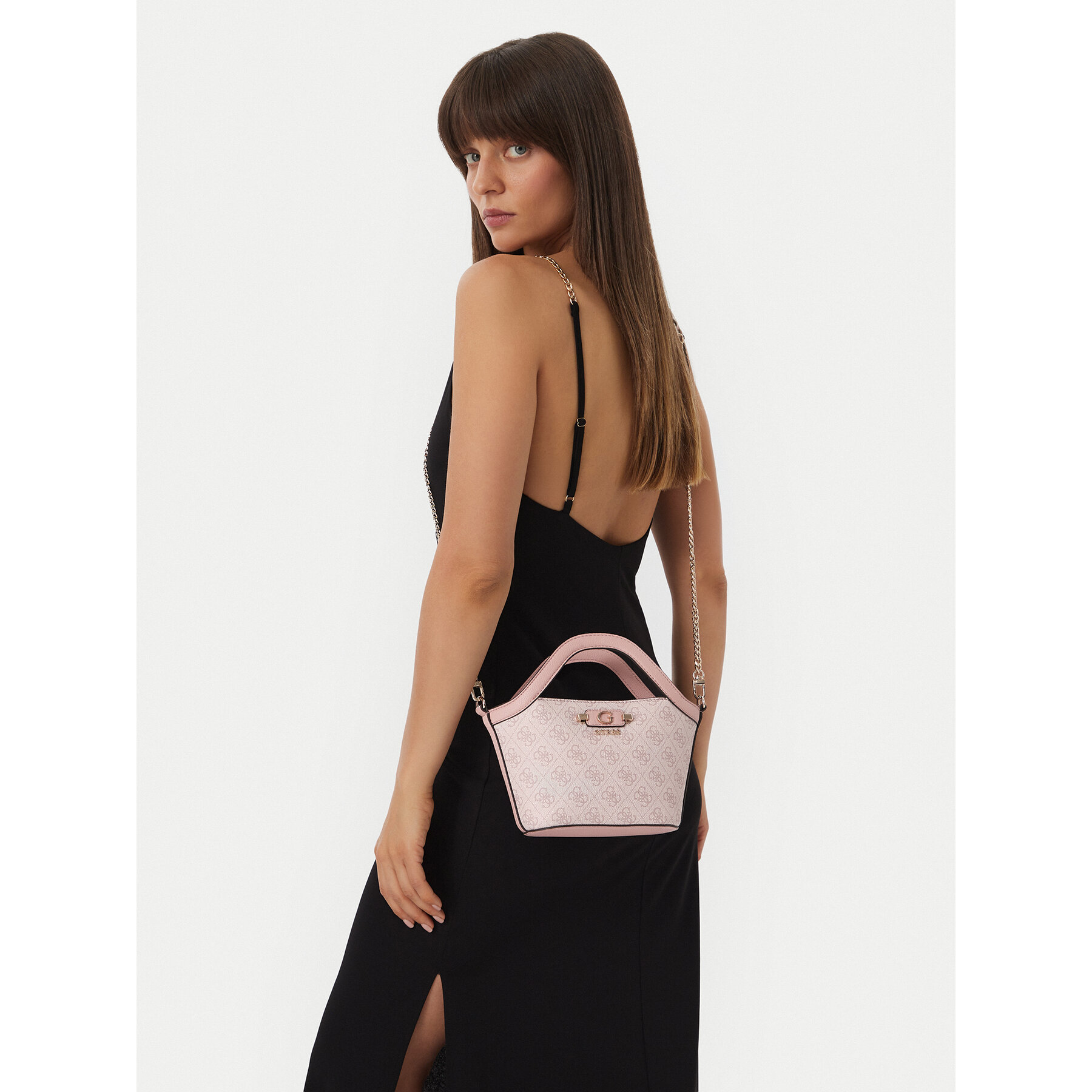 Geantă Guess Lindsey Mini HWSG97 49750 Roz deschis