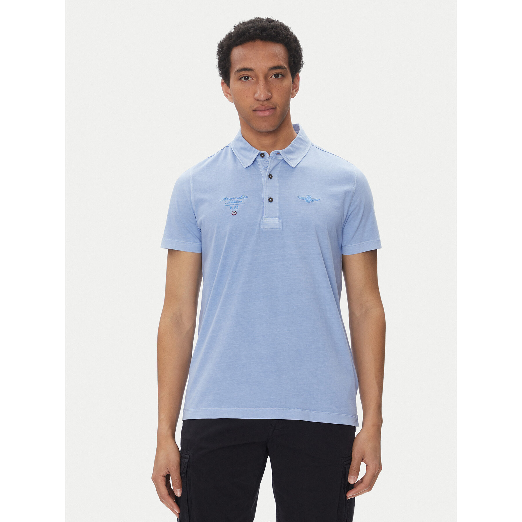 Aeronautica Militare Polo 251PO1852J677 Γαλάζιο Regular Fit