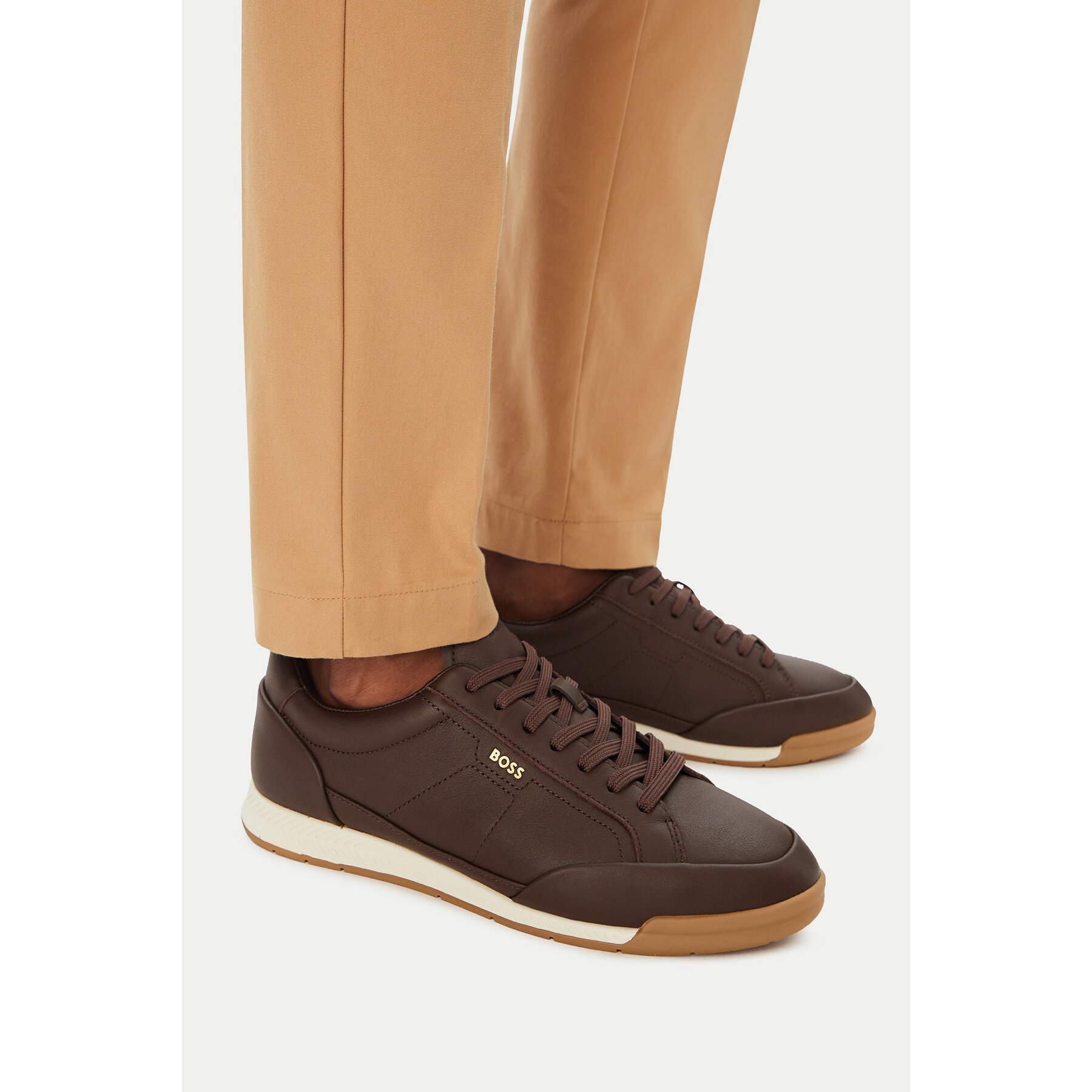 Sneakersy BOSS Nitan 50568493 Tmavě hnědá