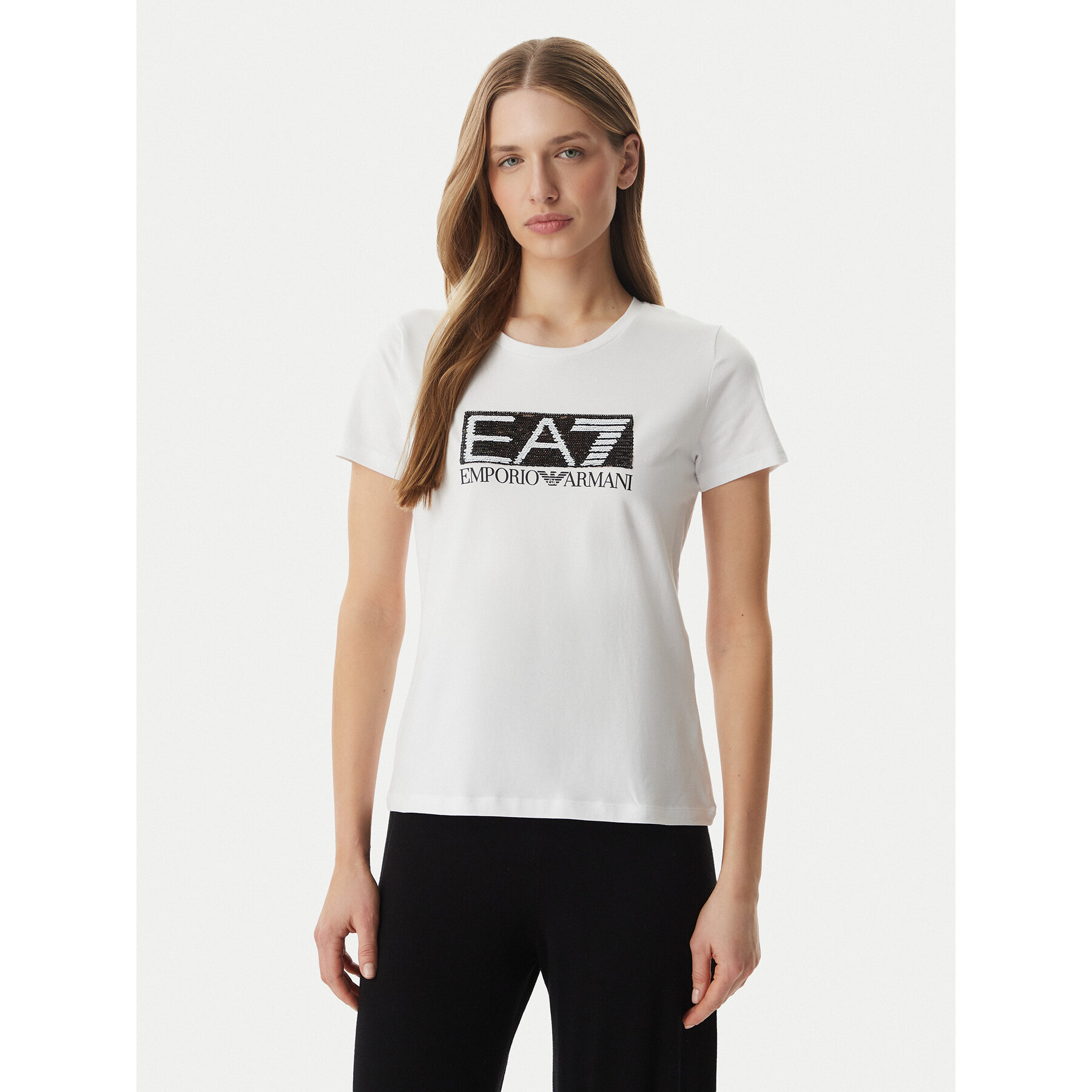 EA7 Emporio Armani T-shirt 7W001093 AF10373 U0002 Bijela Regular Fit