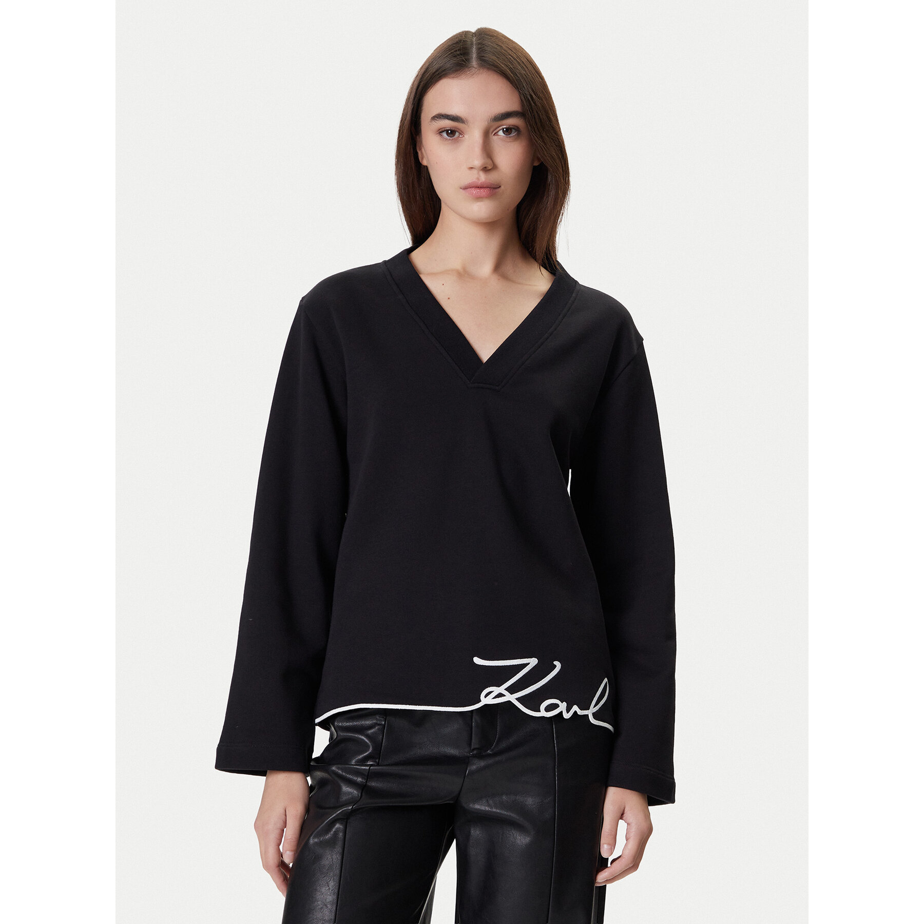 KARL LAGERFELD Sweatshirt A4W20040 Schwarz Regular Fit