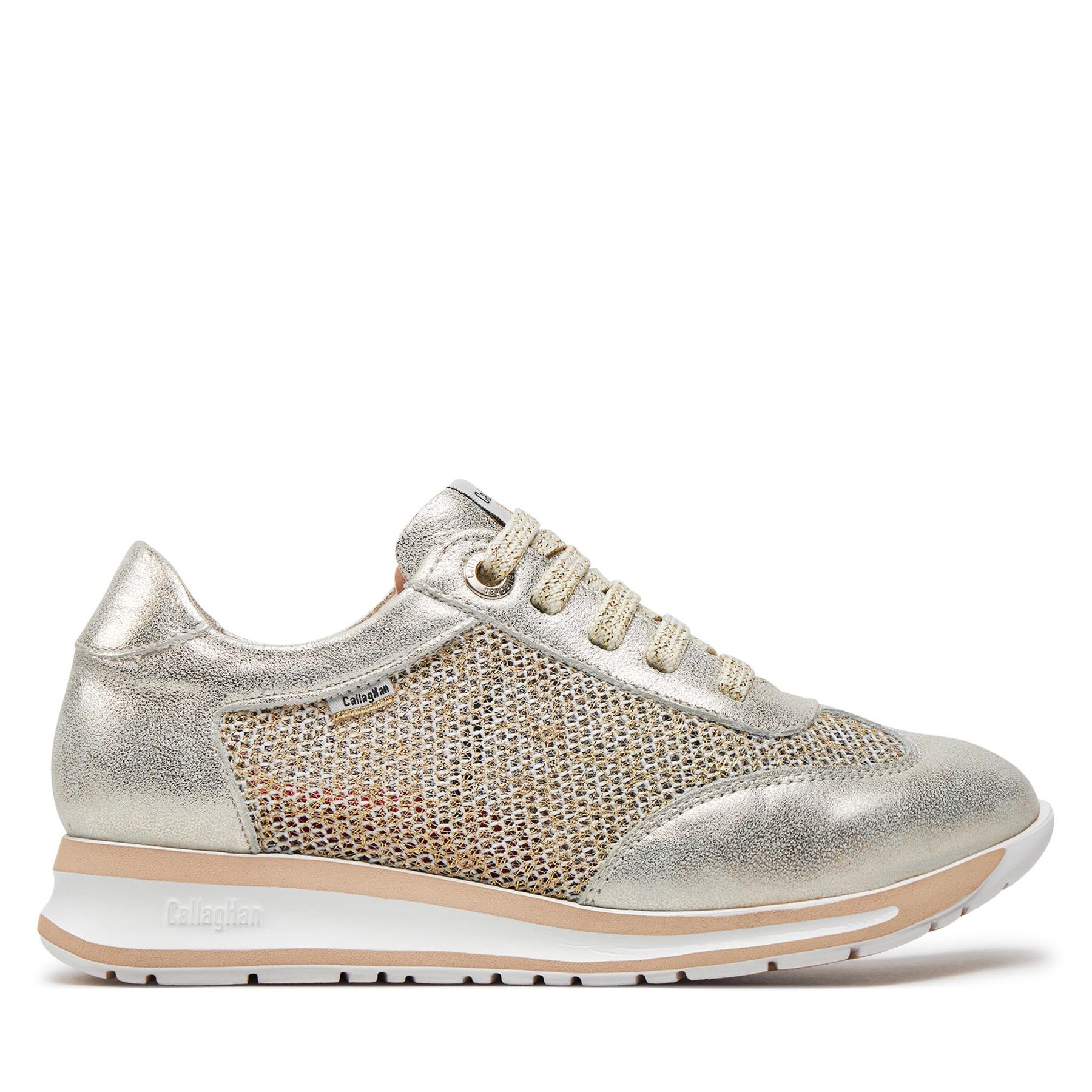 Femme Sneakers Callaghan, Taille : 38, Or , 87110