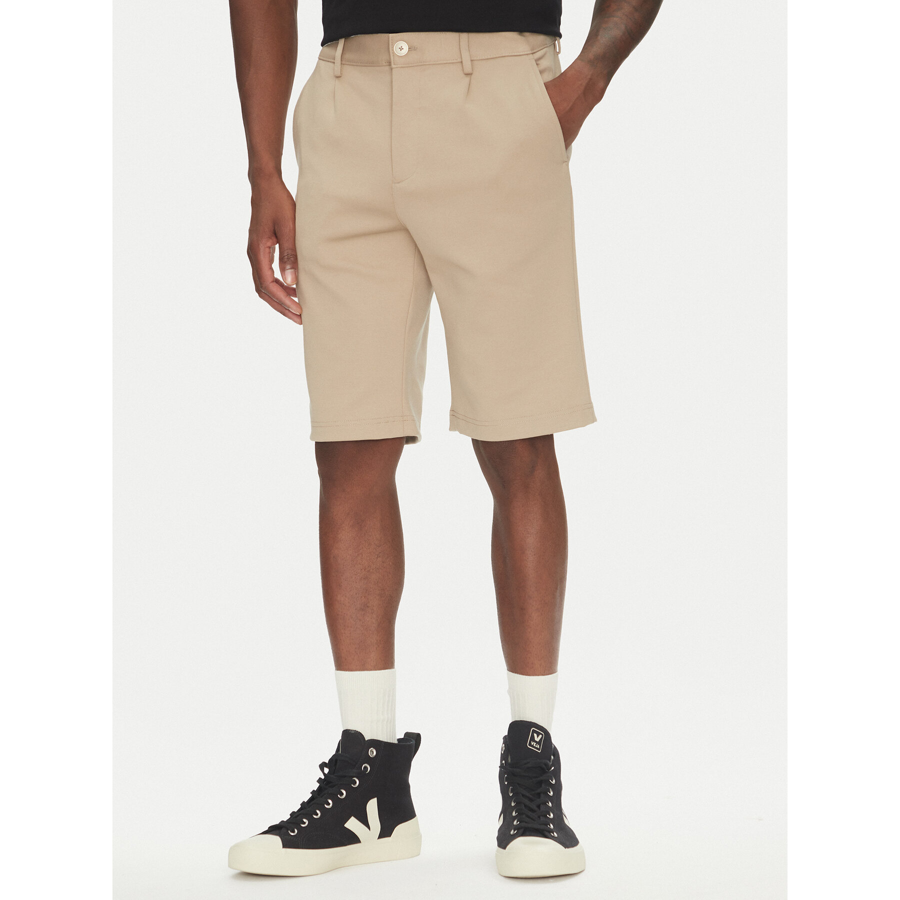 Lindbergh Stoffshorts 30-506062 Beige Regular Fit