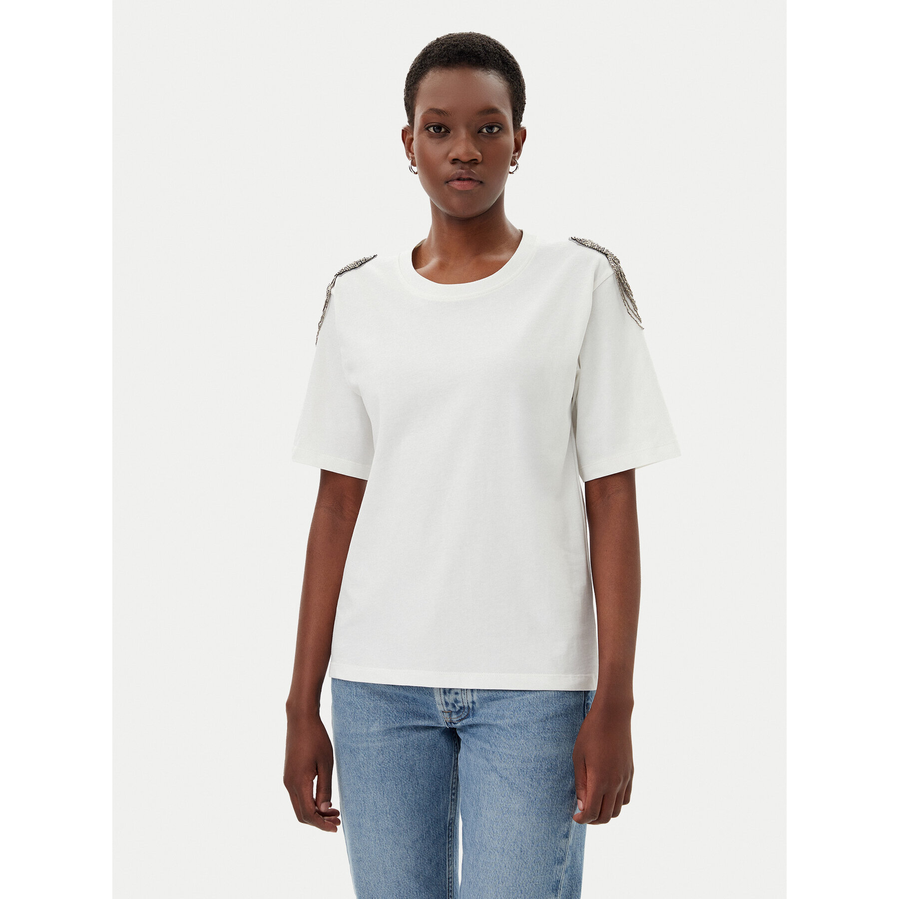 ViCOLO Marškinėliai RD0015 Balta Regular Fit