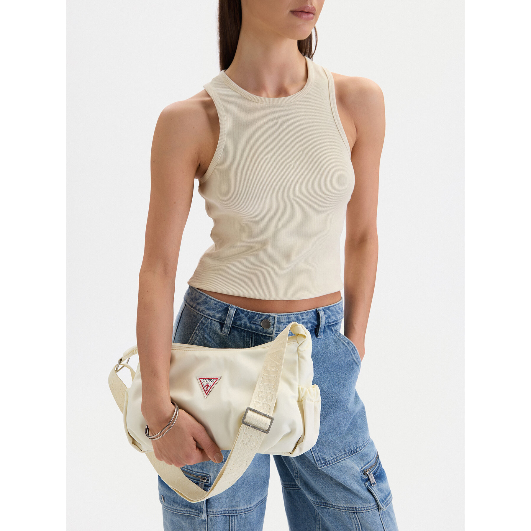 Τσάντα Guess Jeans CWBEO-GUESS-XC-003-09 Εκρού