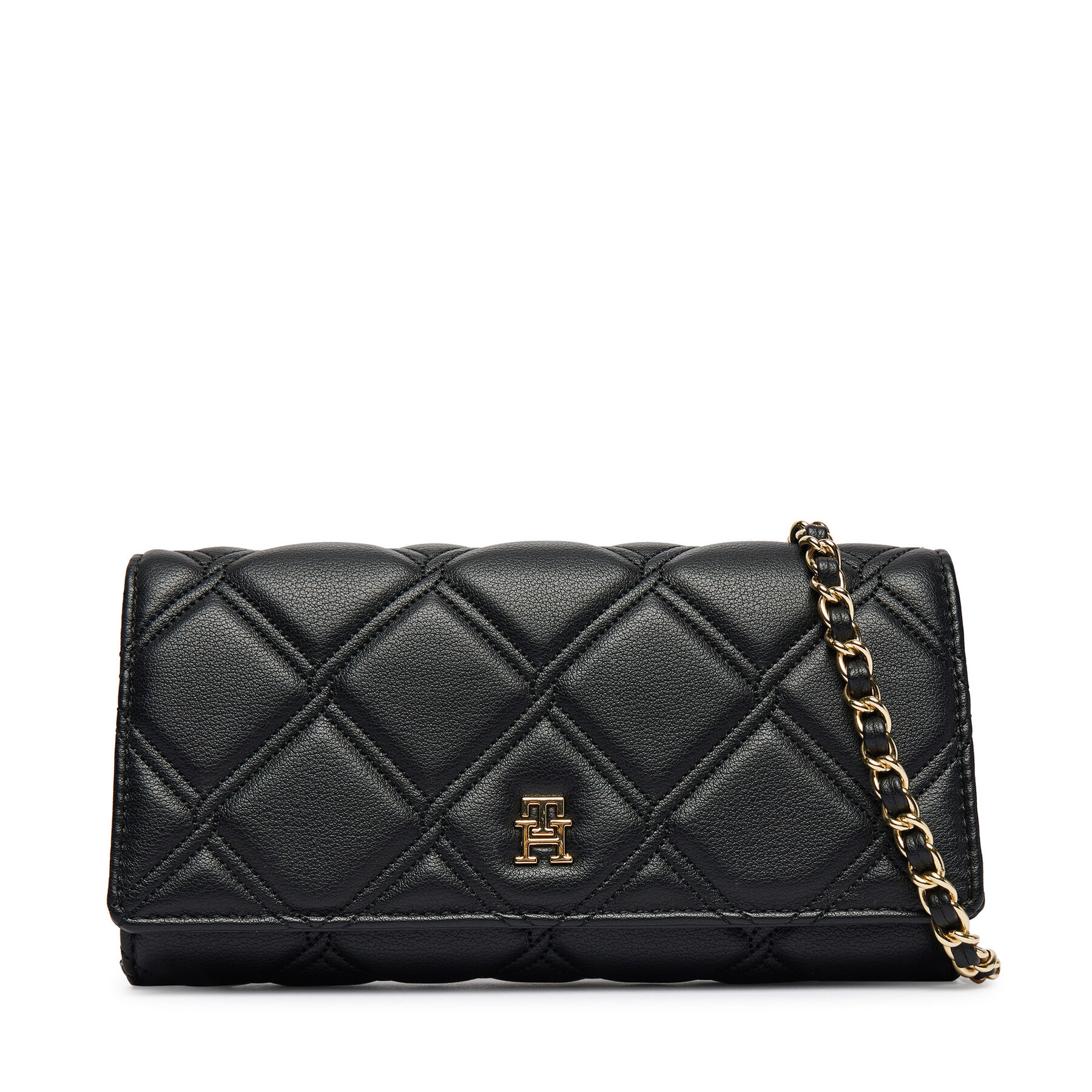 Torbica Tommy Hilfiger Th Feminine Wallet On Chain AW0AW18795 Crna