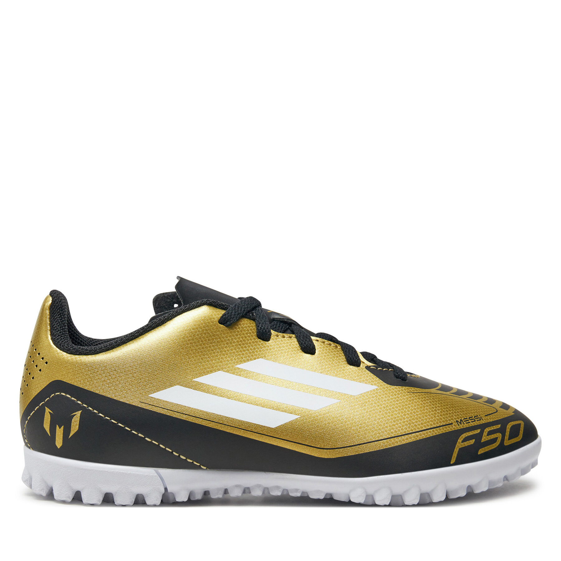 Zapatos de fútbol adidas F50 Club Messi Turf IG9297 Oro
