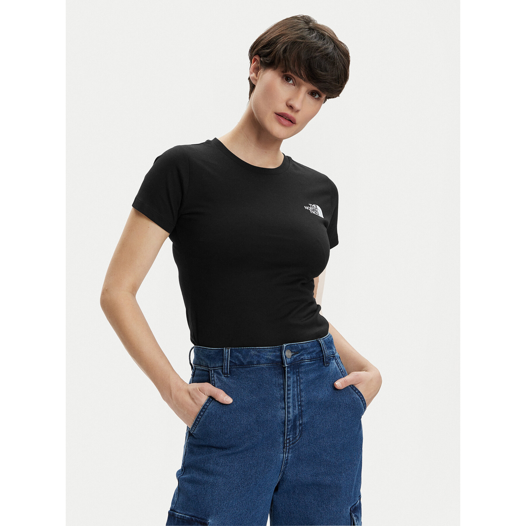 The North Face Marškinėliai Redbox NF0A87NM Juoda Regular Fit