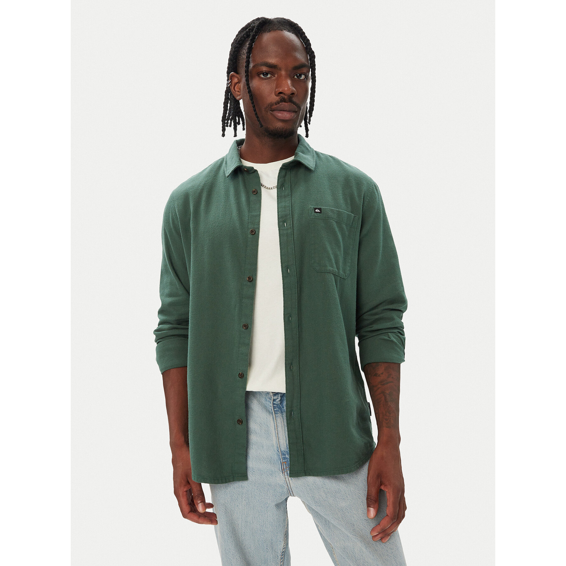 Quiksilver Hemd EQYWT04651 Dunkelgrün Regular Fit