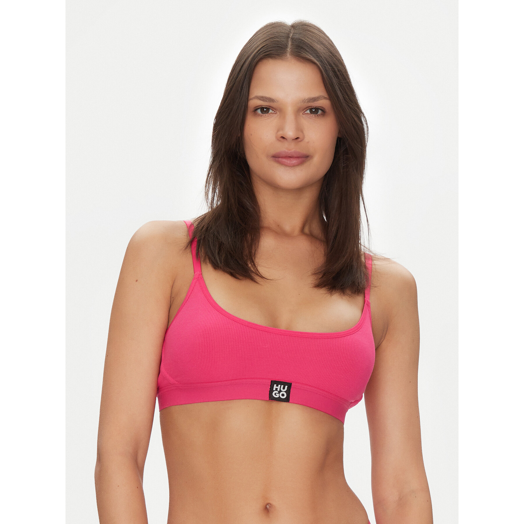 HUGO Melltartó felső Bralette Rib 50496811 Rózsaszín