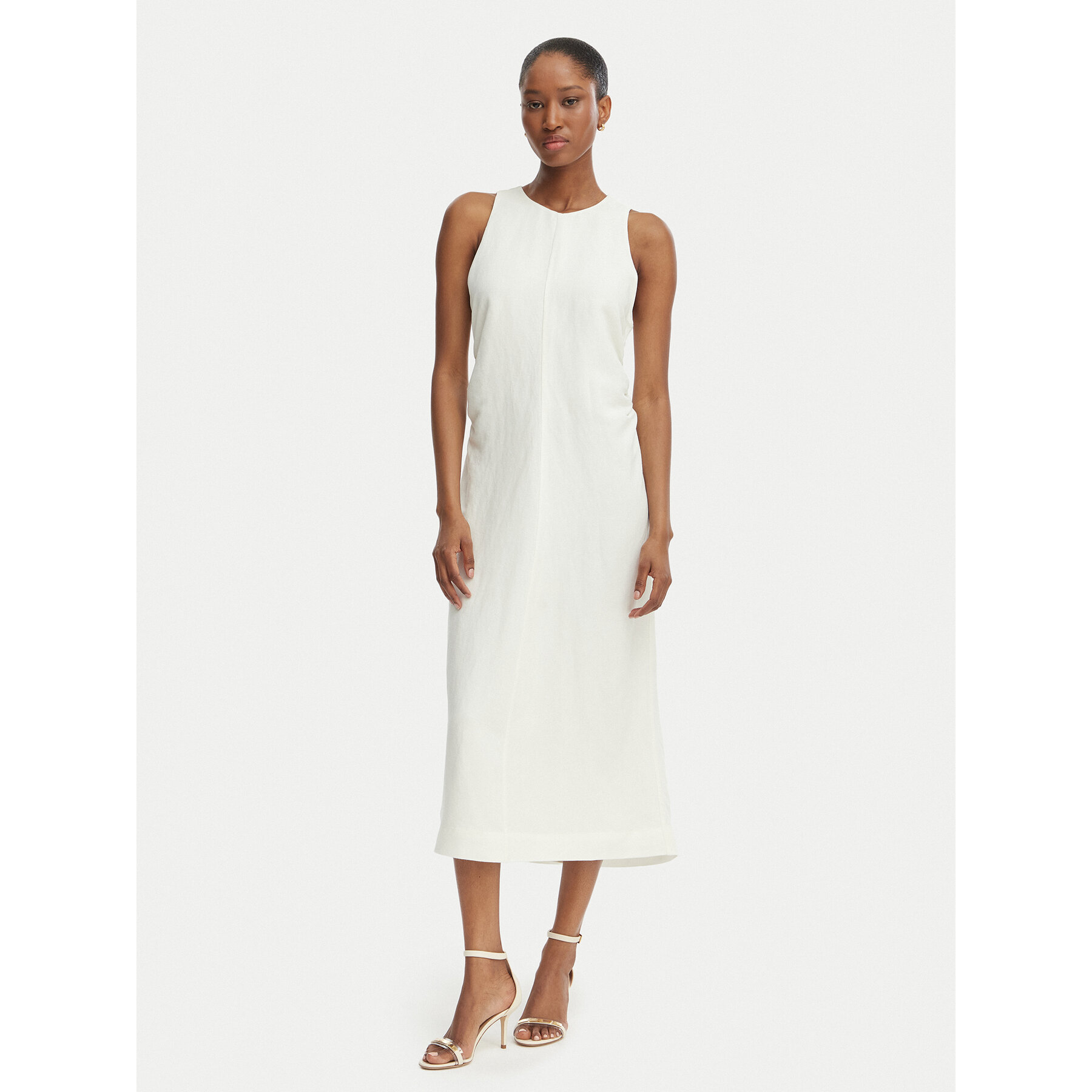 BOSS Sommerkleid C_Delinna 50559243 Écru Regular Fit