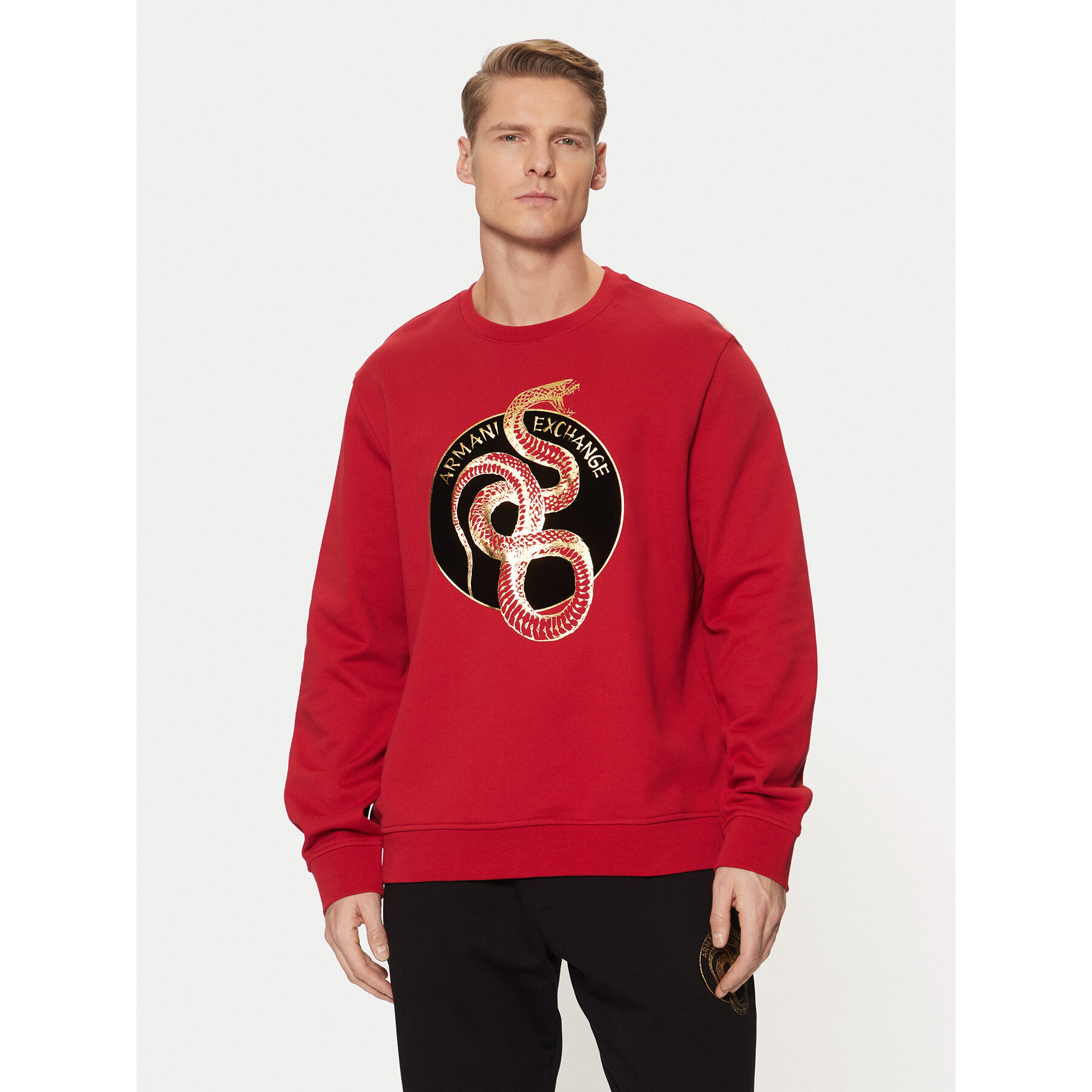 Armani Exchange Sweatshirt XM000216 AF10830 U5075 Rot Regular Fit