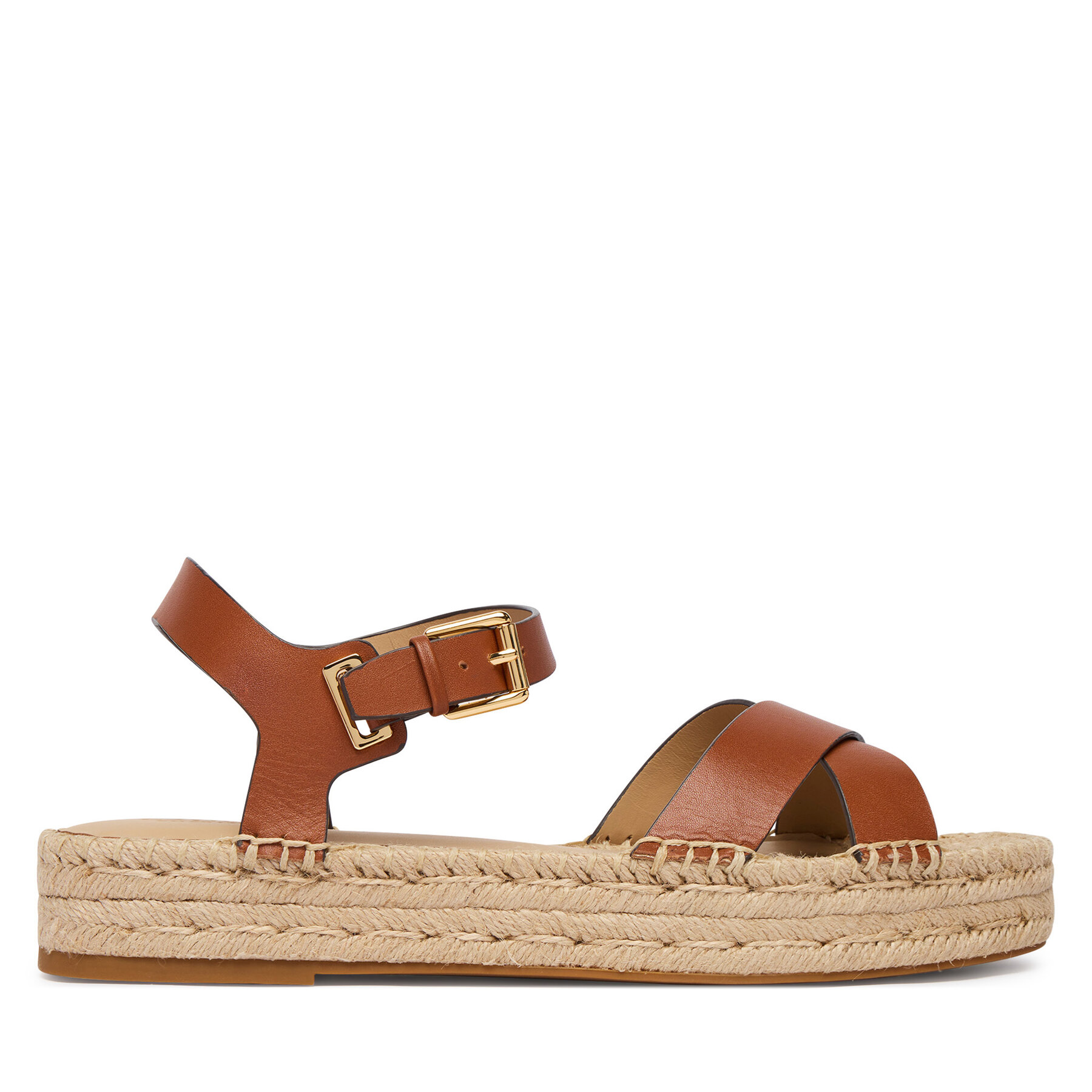 Espadrilky LAUREN RALPH LAUREN 802P06400001 Hnedá