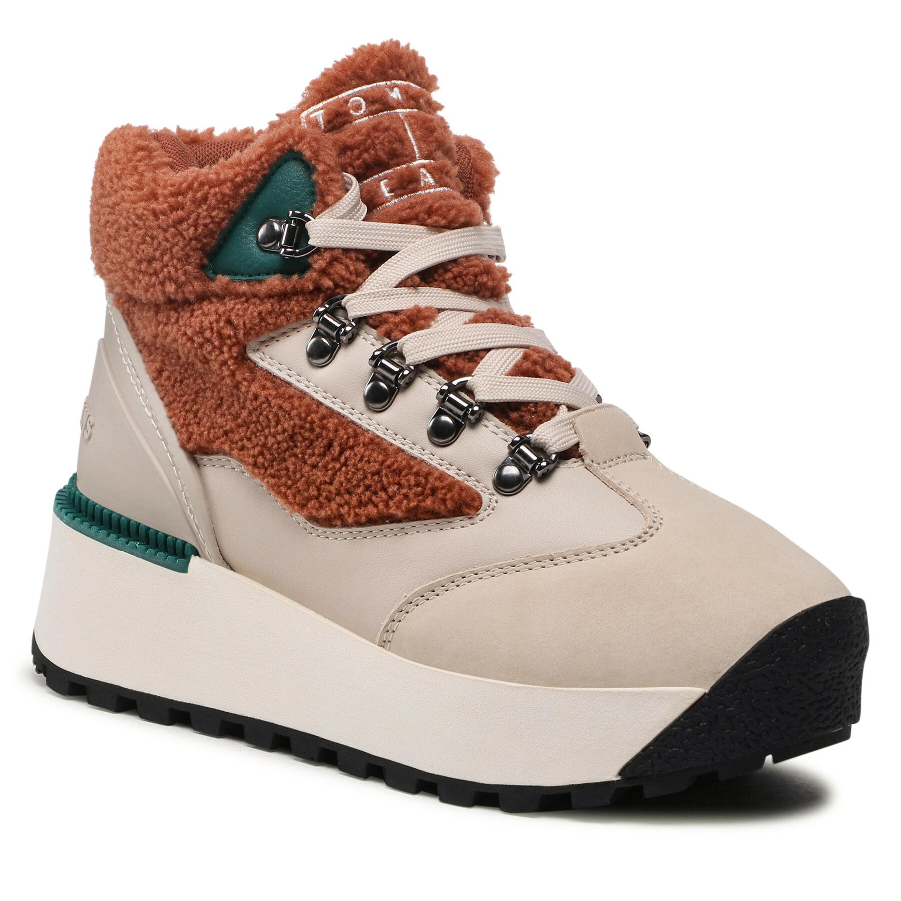 Botine Tommy Jeans Warm Hybrid Boot EN0EN02007 Stony Beige ACE