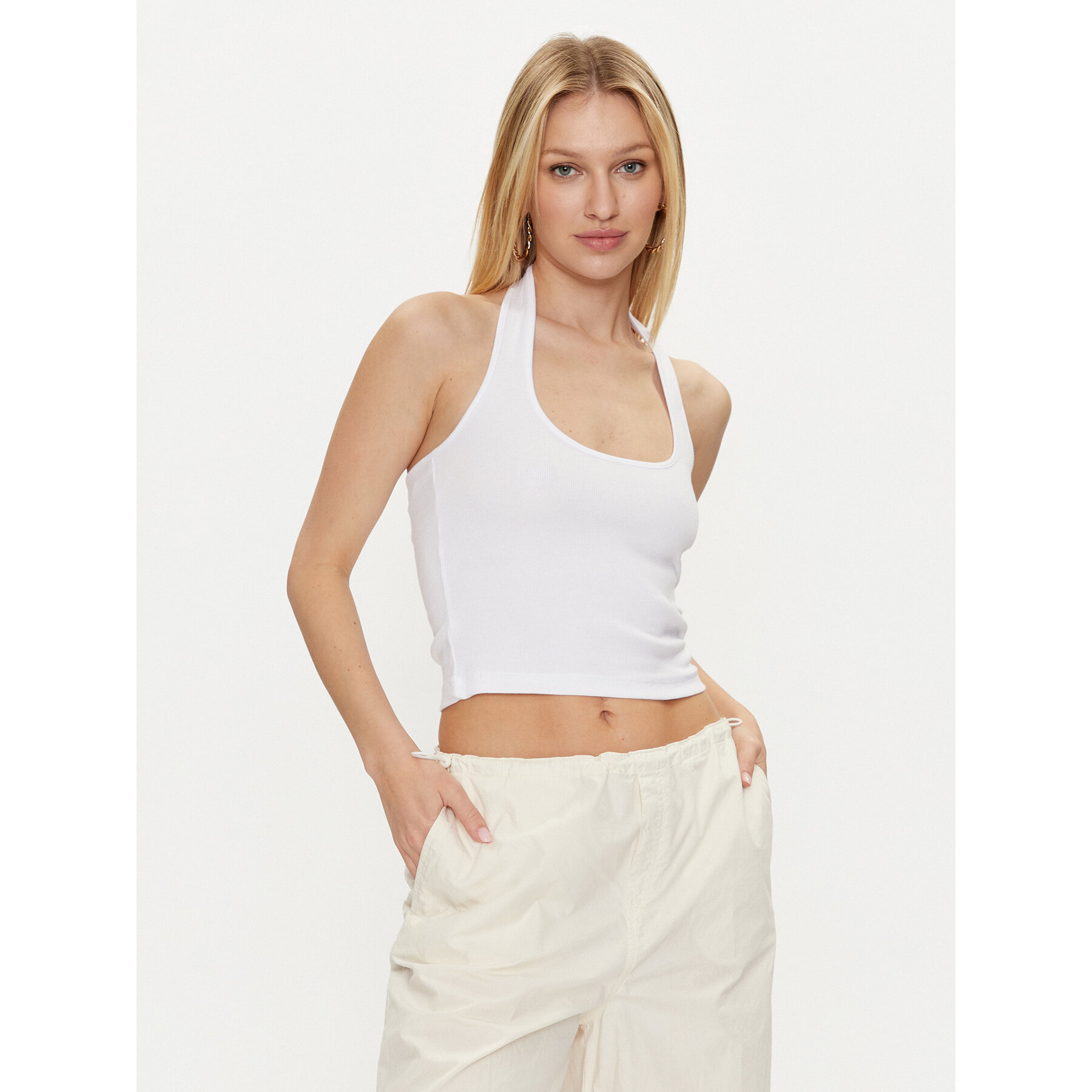 Noisy May Felső Maya 27029026 Fehér Slim Fit