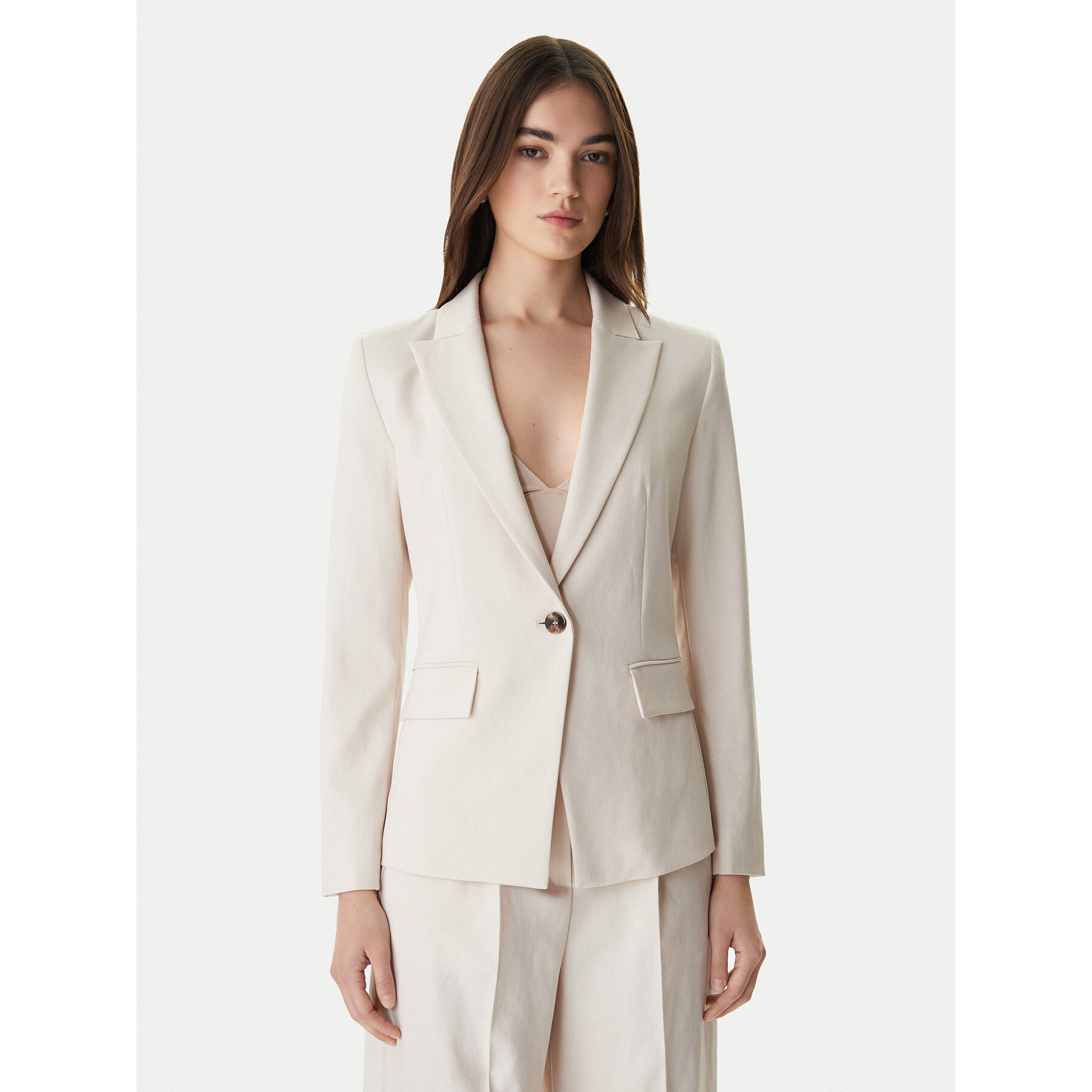 Marella Sakko Emme by Marella Slogan1 2615041211 Creme Slim Fit
