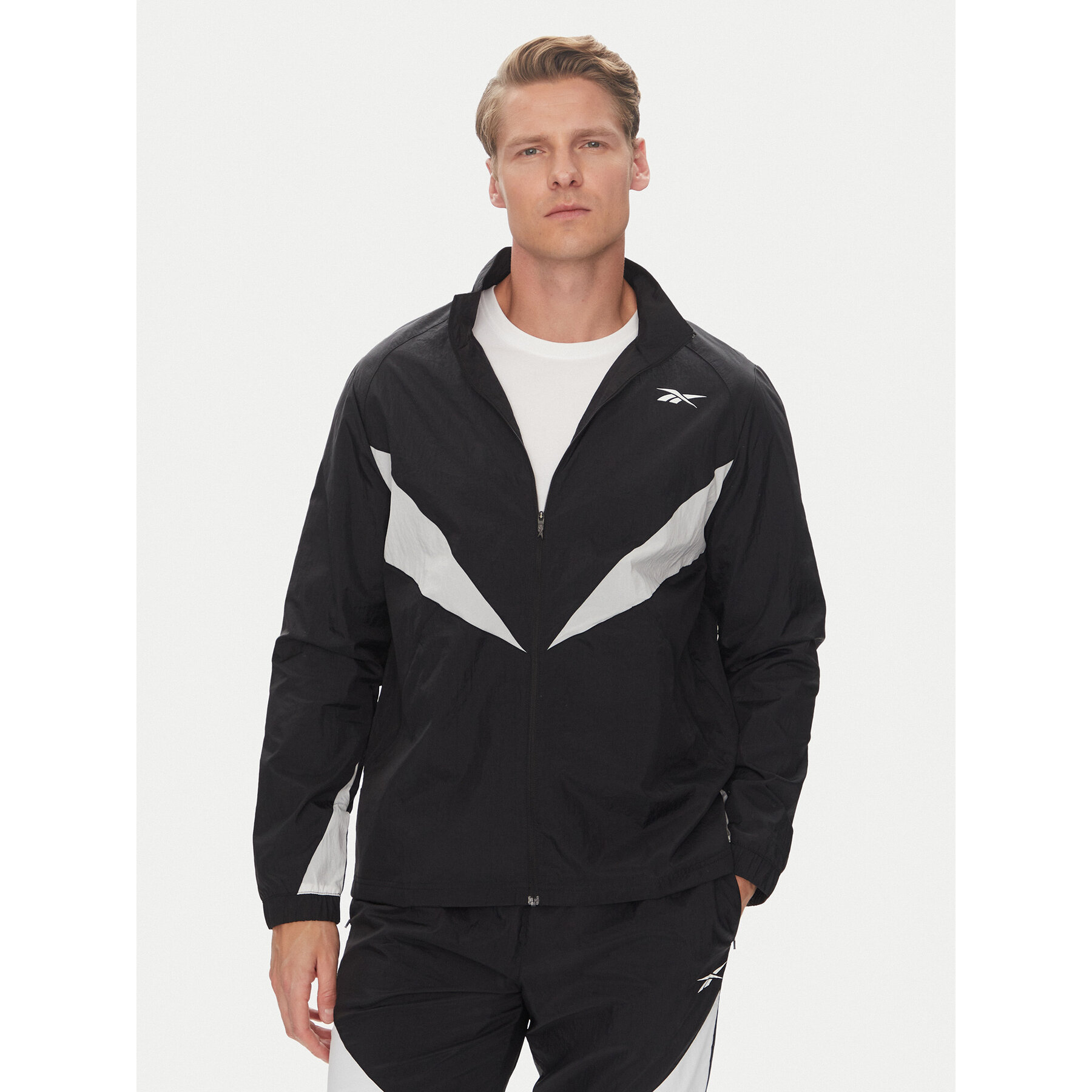 Reebok Majica dugih rukava 100223959 Crna Relaxed Fit