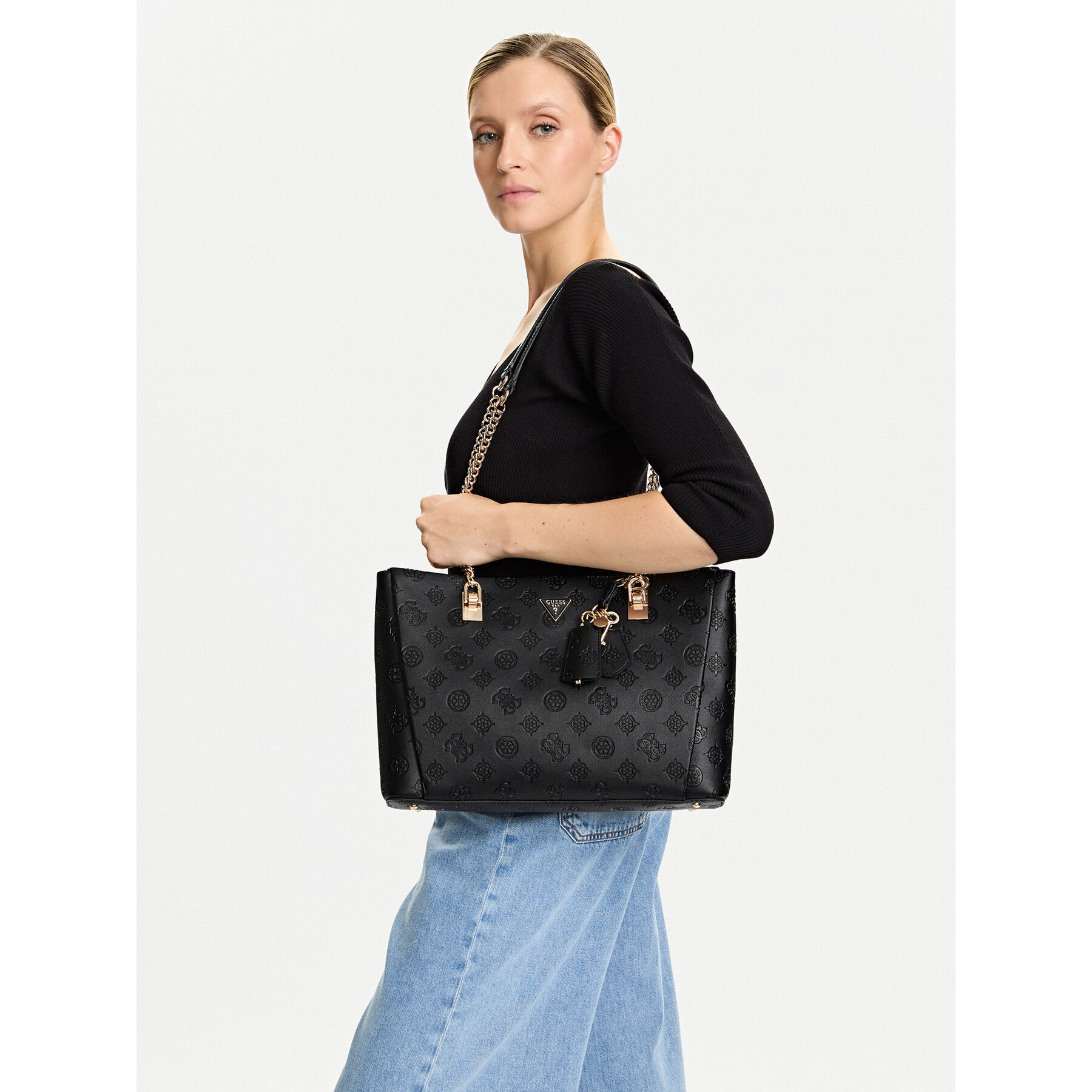 Táska Guess Tisha HWPD77 64230 Fekete