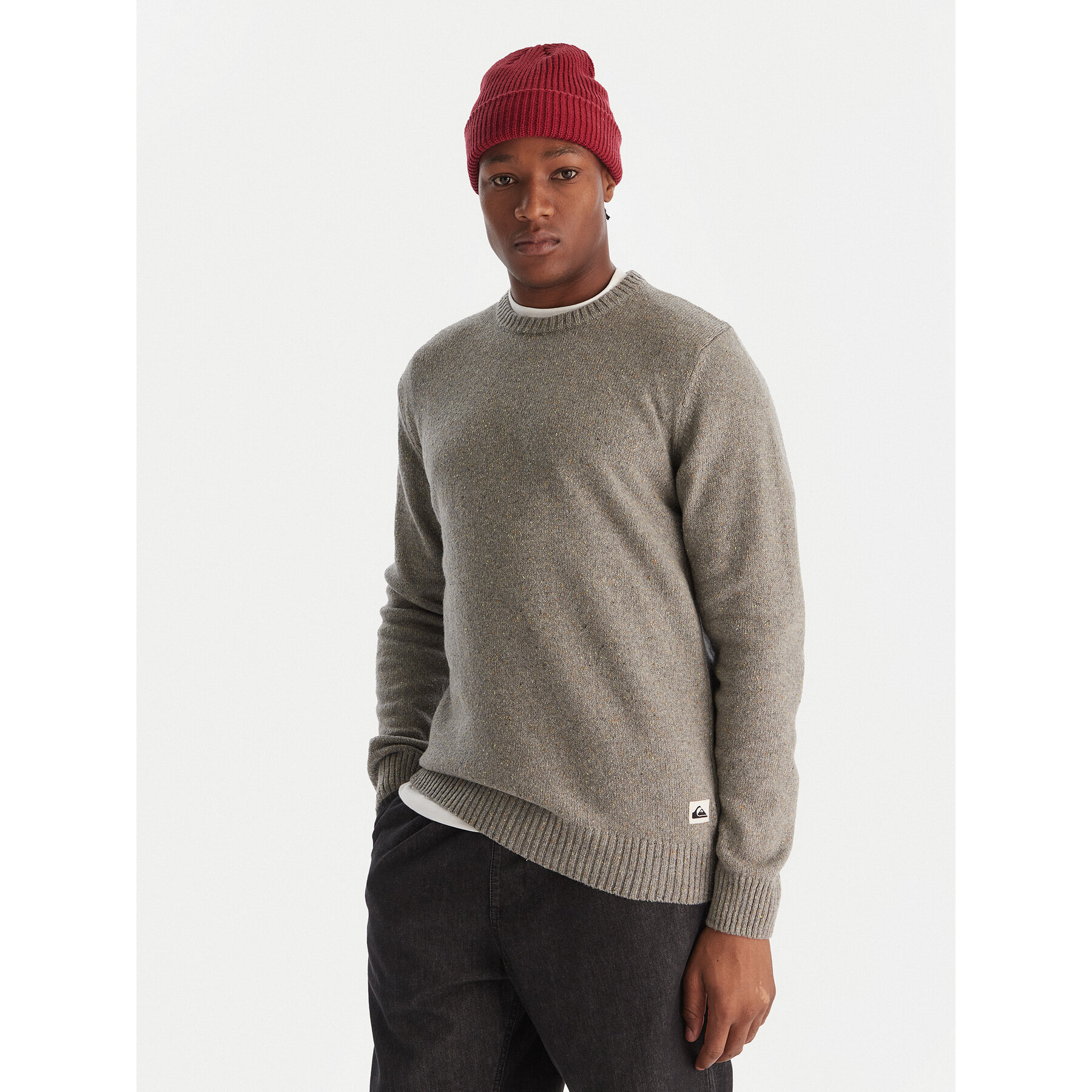 Quiksilver Pullover Slow Song Neppy EQYSW03325 Grau Regular Fit