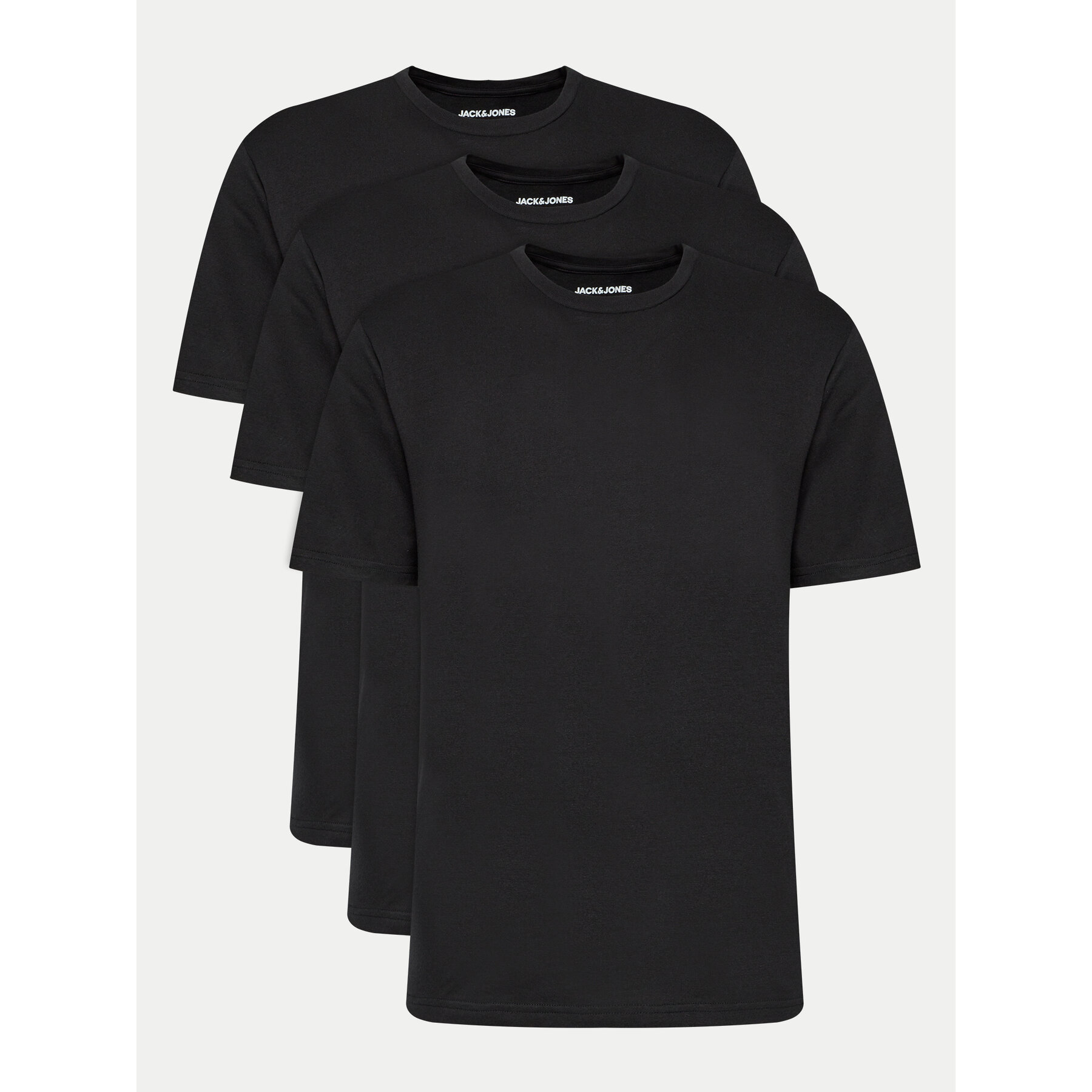 Jack & Jones Σετ 3 T-Shirts Under 12248076 Μαύρο Standard Fit