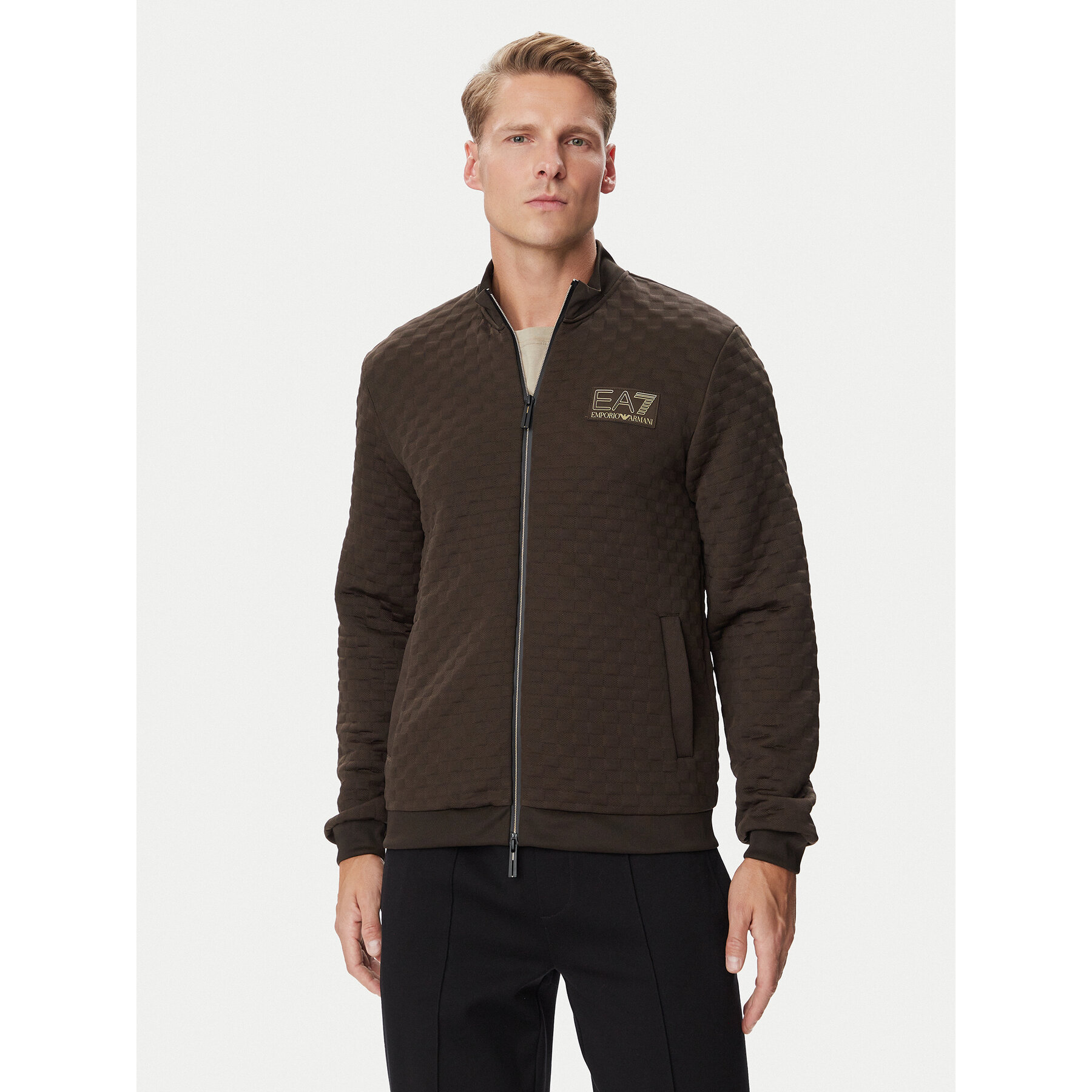 EA7 Emporio Armani Sweatshirt 7M002246 AF26241 U6027 Dunkelbraun Regular Fit