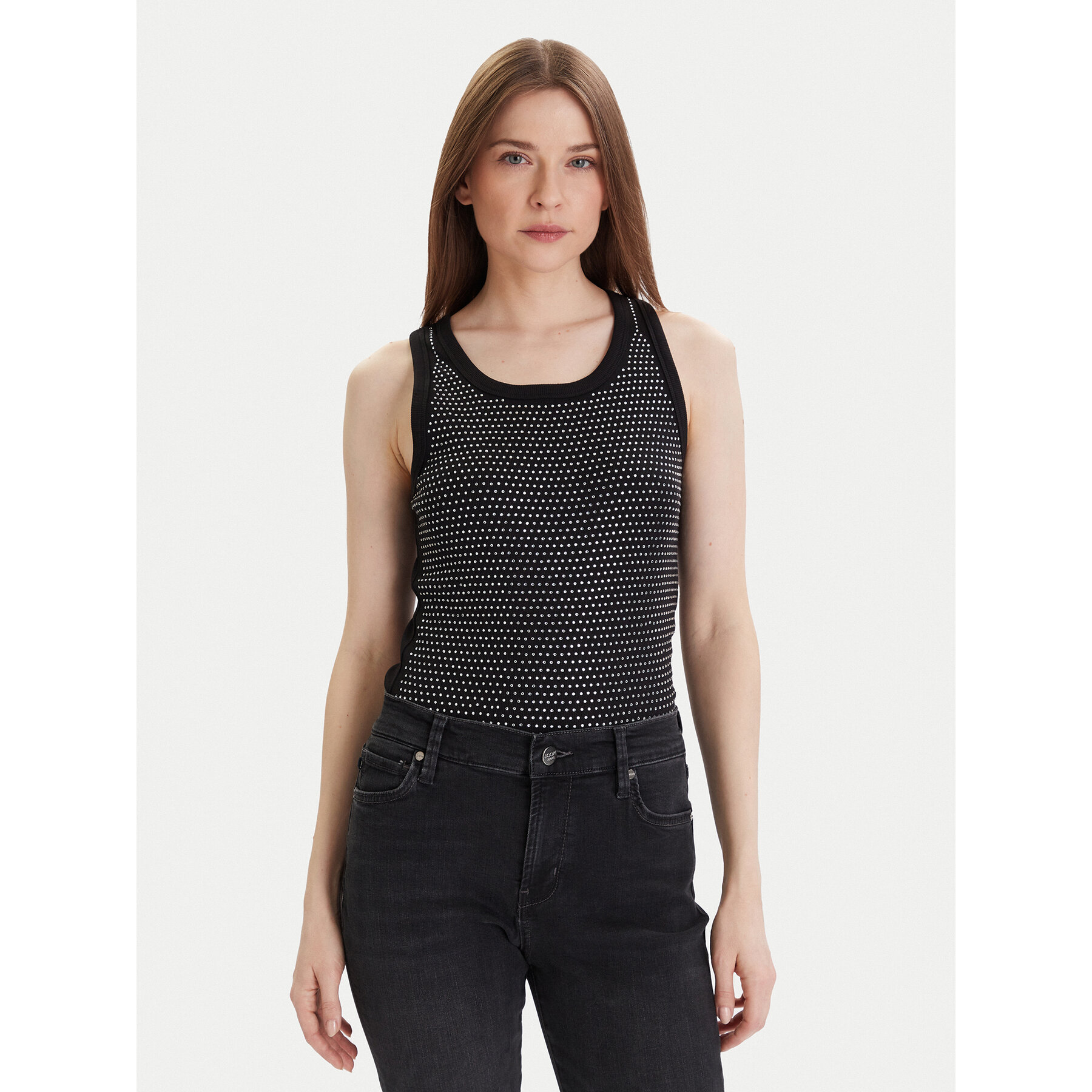 JOOP! Jeans Top Tunka 30046107 Crna Slim Fit