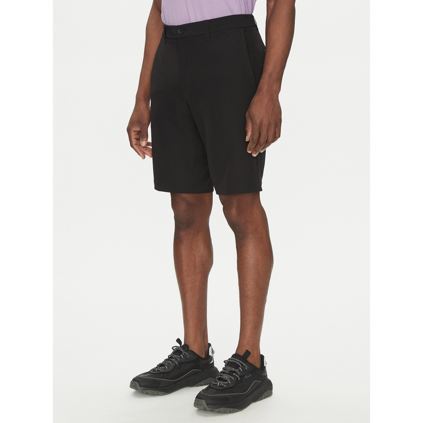 BOSS Stoffshorts S_Commuter_10.5 inch 50540337 Schwarz Slim Fit