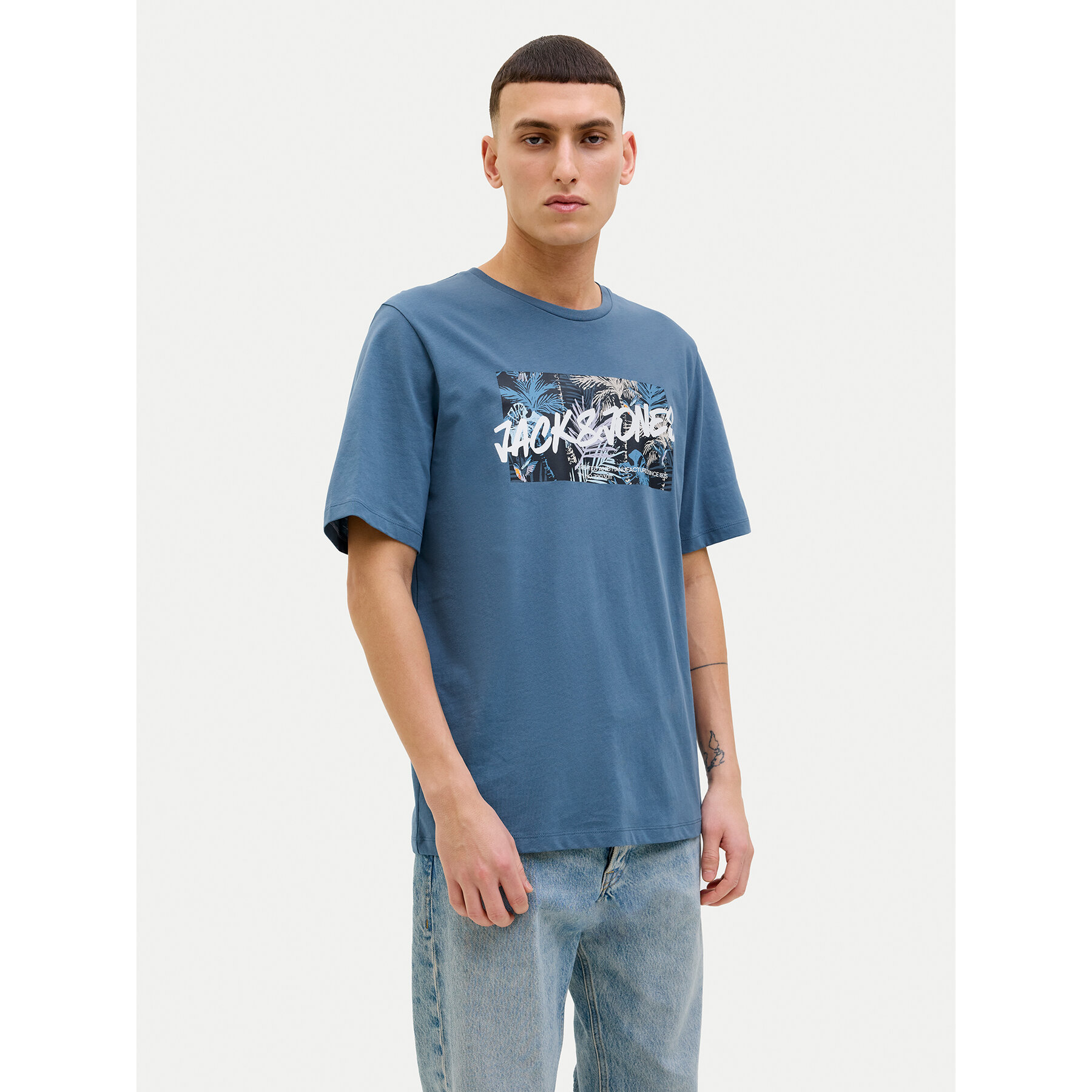 Jack & Jones T-Shirt Hawaii 12269324 Μπλε Standard Fit