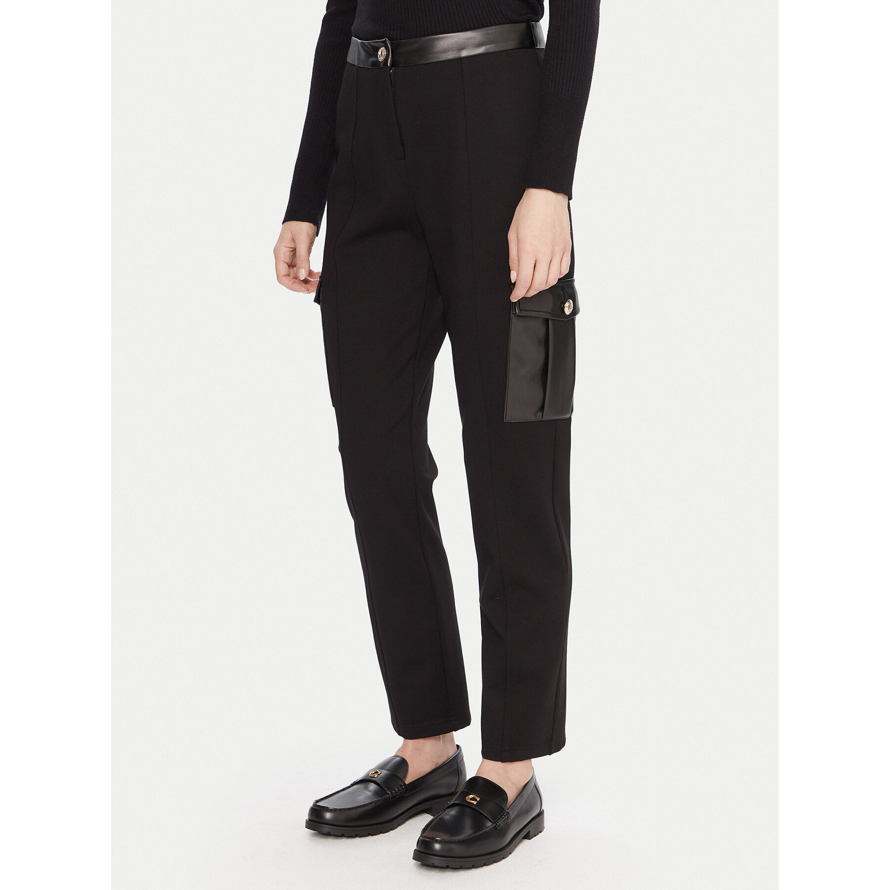 Gaudi Stoffhose 521BD24003 Schwarz Slim Fit