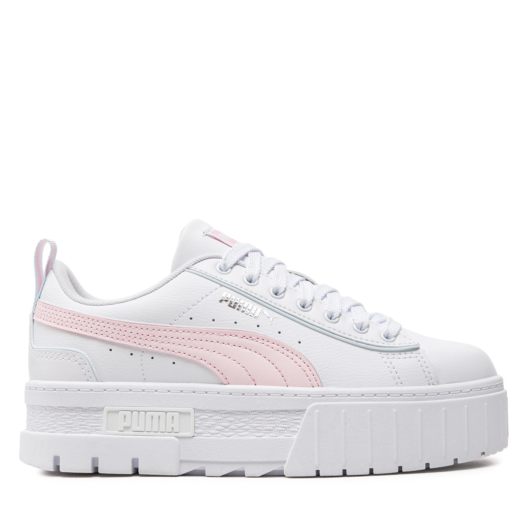 Zapatillas Puma Mayze Lth Piping Jr 396664-02 Blanco