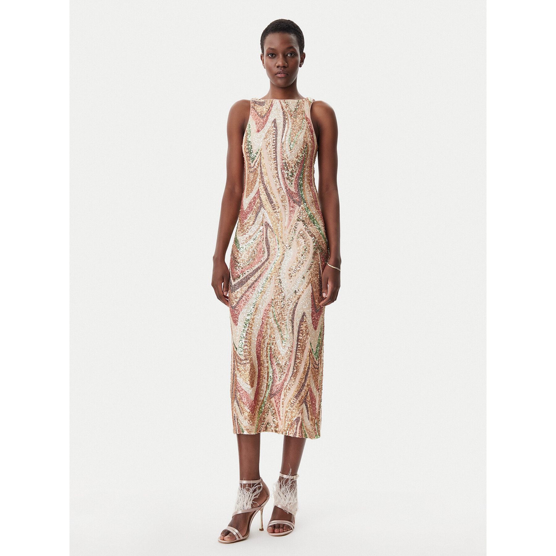 LOLA CASADEMUNT Coctailkleid MS2516006 Bunt Regular Fit