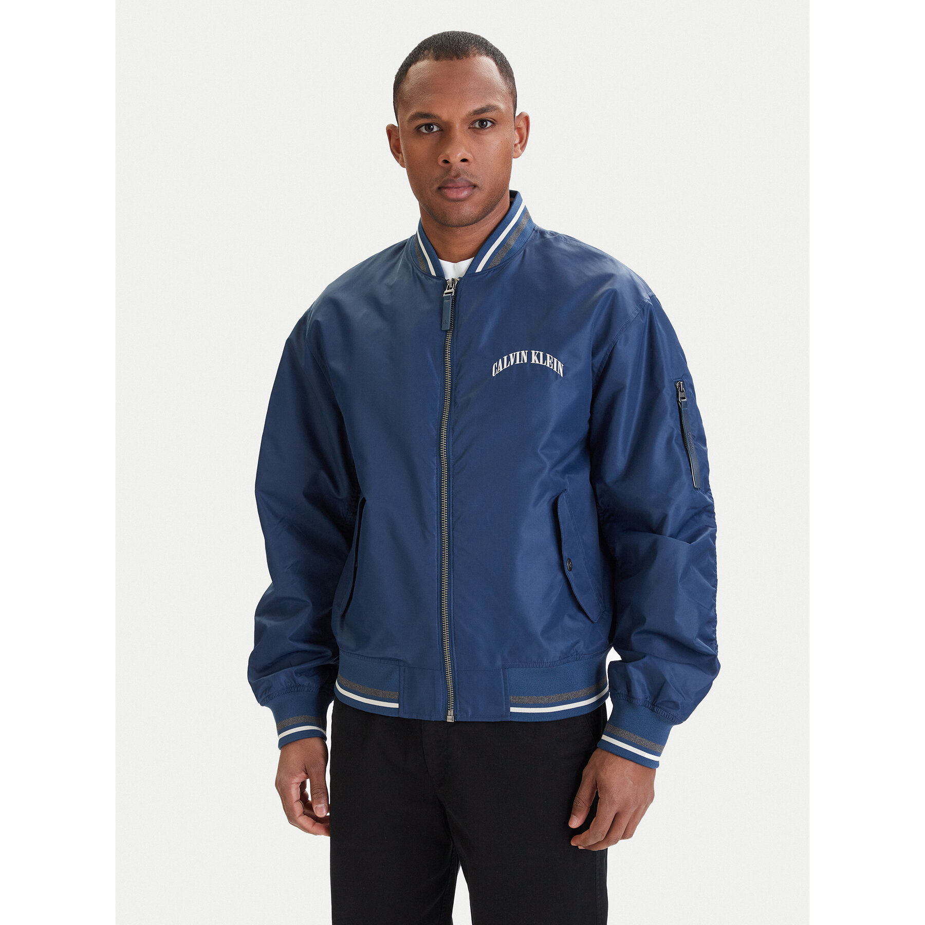 Calvin Klein Jeans Bomberjacke LV04RF510G Blau Regular Fit