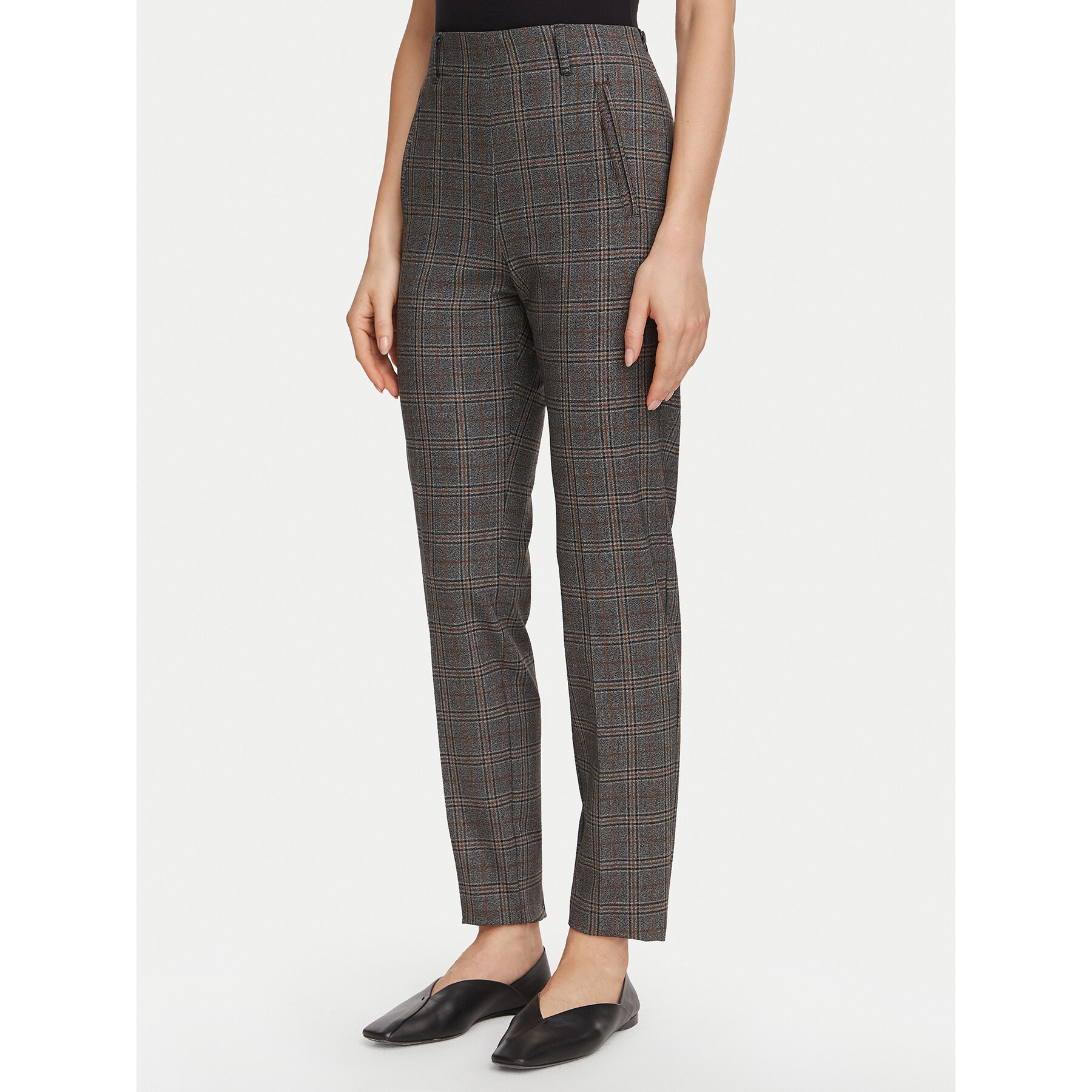 Marella Stoffhose Epoca 2623136014 Dunkelgrau Regular Fit
