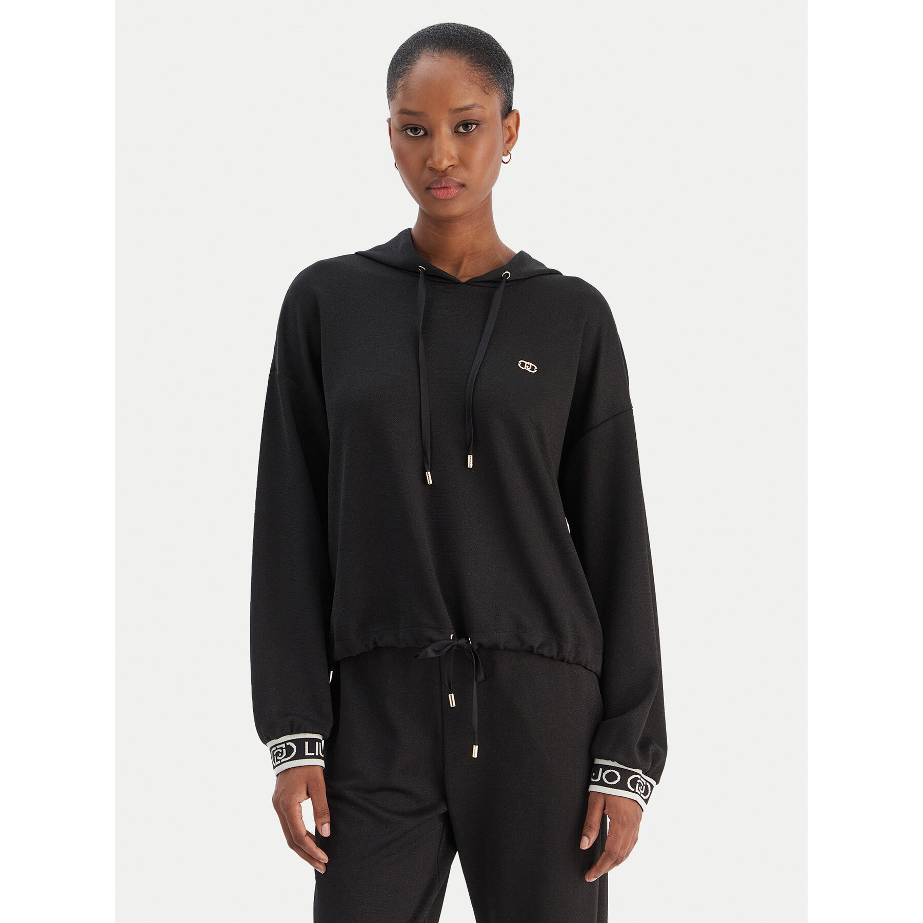 Liu Jo Sport Sweatshirt TF5285 J4747 Schwarz Regular Fit