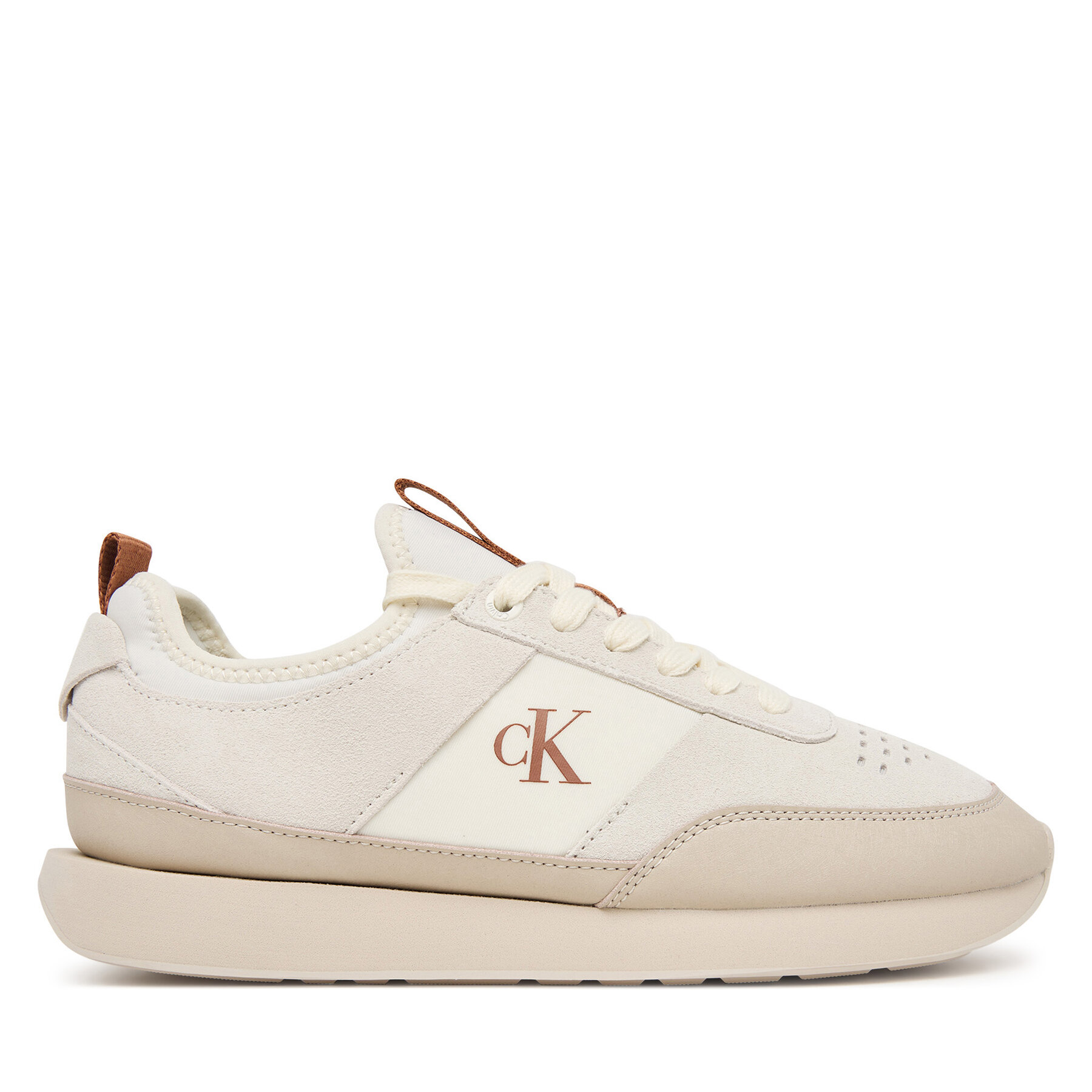 Laisvalaikio batai Calvin Klein Retro Runner Sock Laceup Neo Mix HW0HW03250 Kreminė
