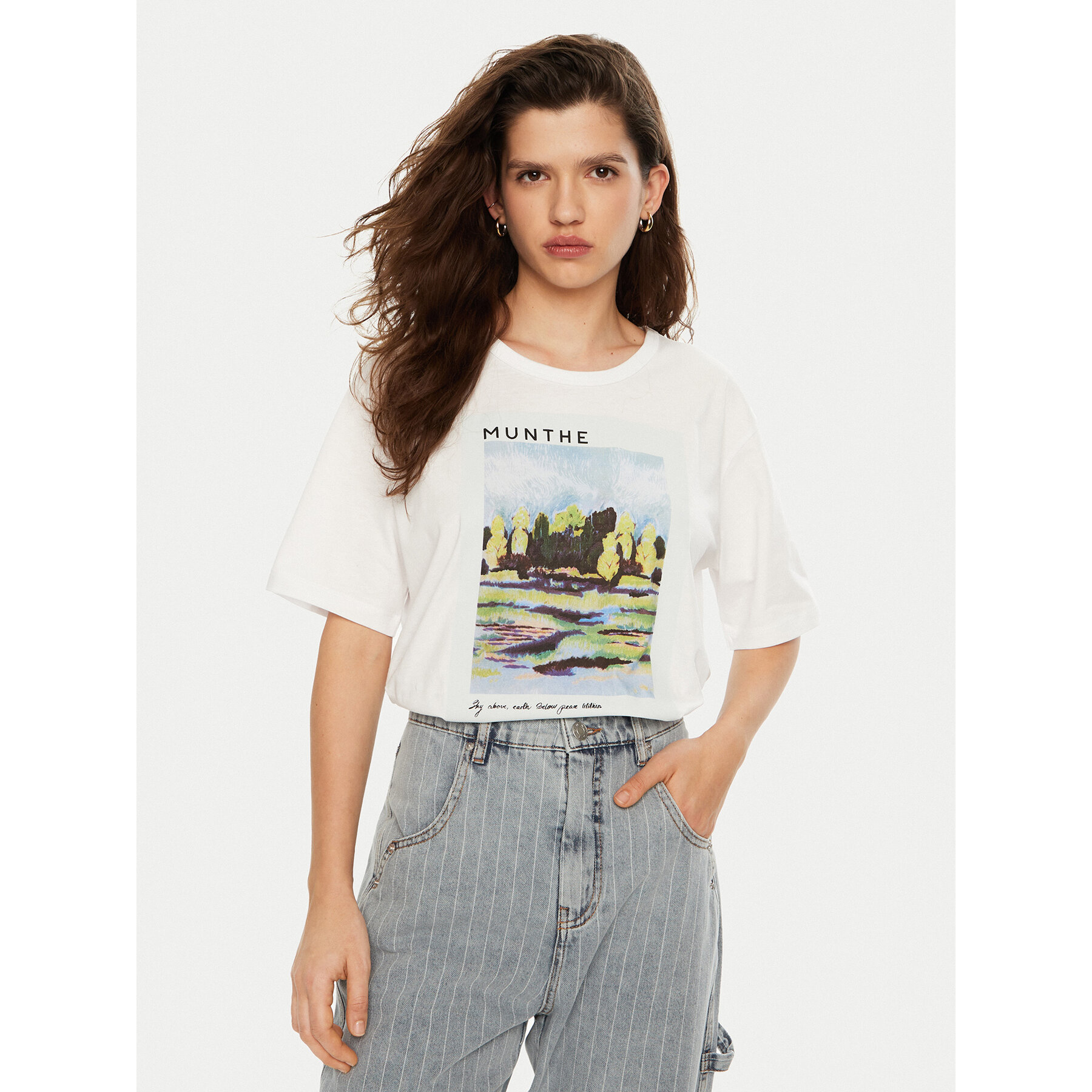 Munthe T-Shirt Silane 244110024460 Weiß Regular Fit