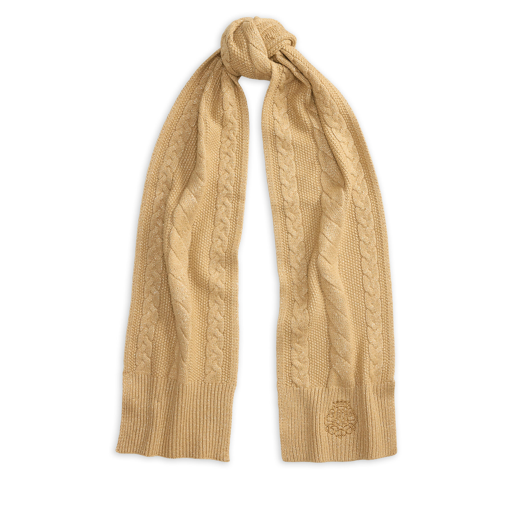 Šál LAUREN RALPH LAUREN 454P23550001 Světle hnědá
