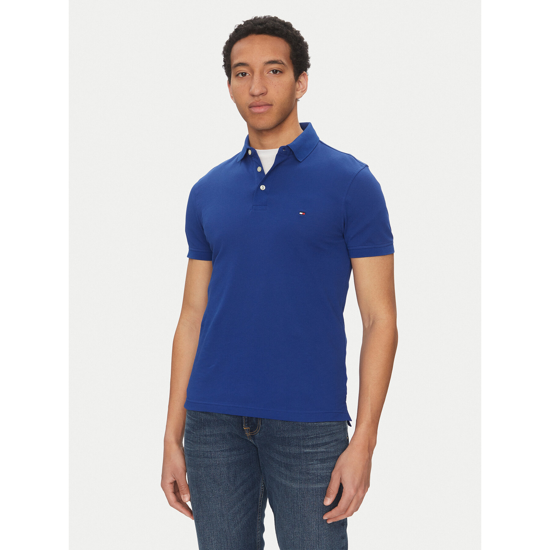 Tommy Hilfiger Pólóing 1985 MW0MW17771 Kék Slim Fit