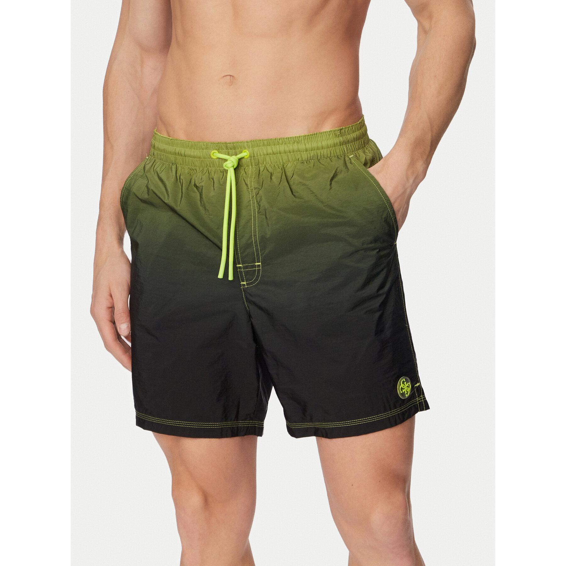 Guess Badeshorts F6GT19 WN172 Dunkelgrün Regular Fit