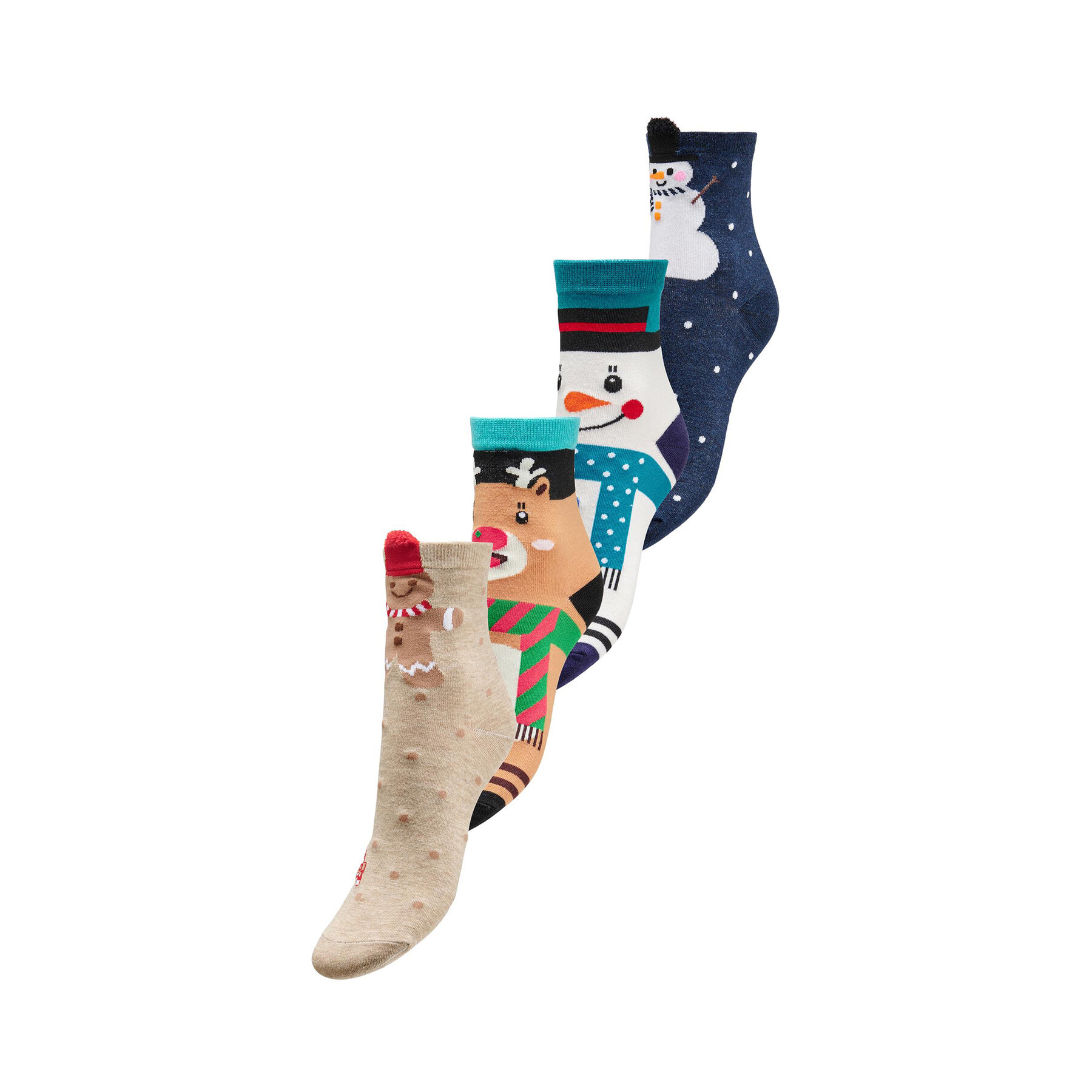 Комплект 4 чифта дълги чорапи дамски ONLY
