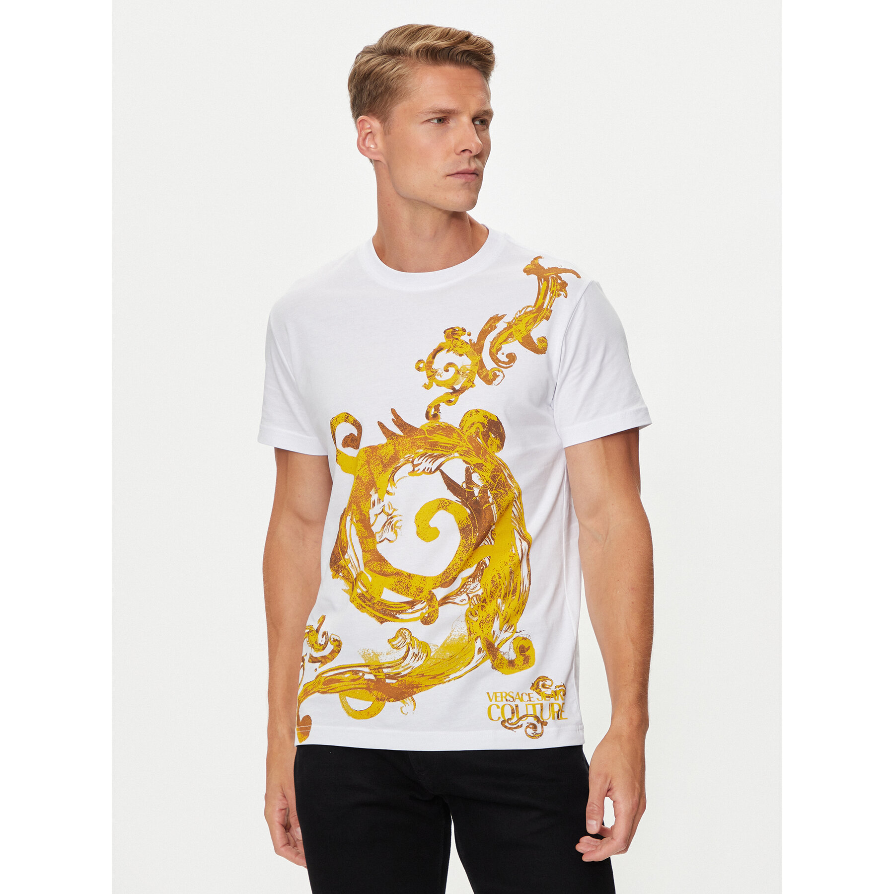 Versace Jeans Couture Versace Jeans Couture T-Shirt 76GAH6SW Λευκό Regular Fit