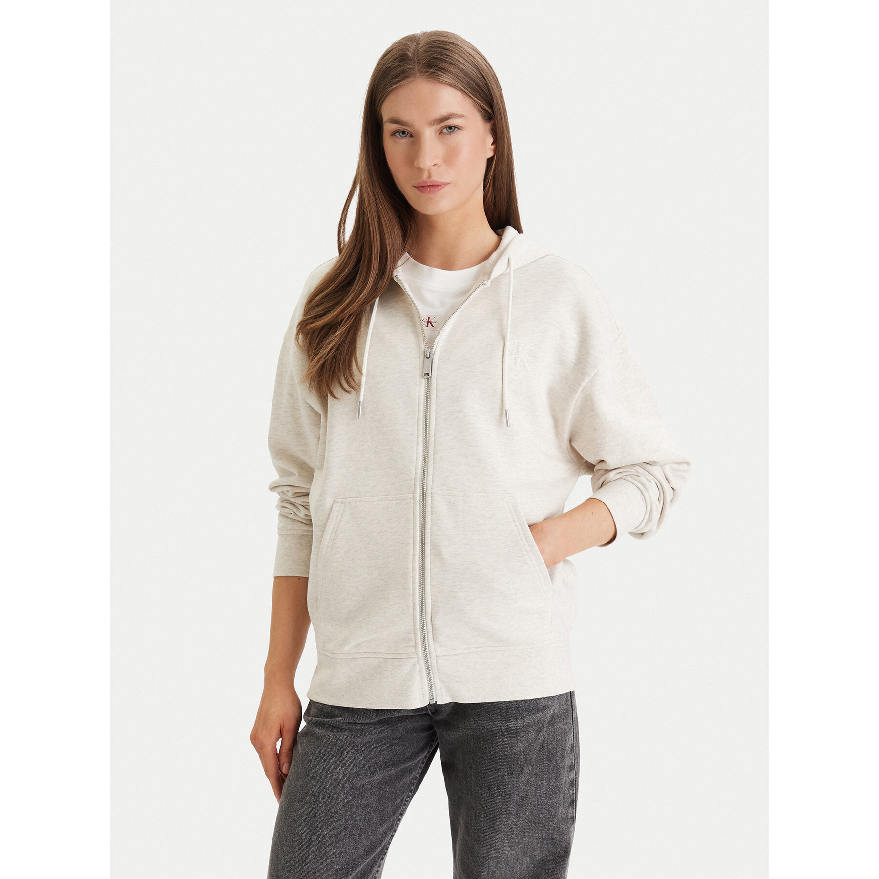 Calvin Klein Jeans Sweatshirt LV047F205G Grau Regular Fit