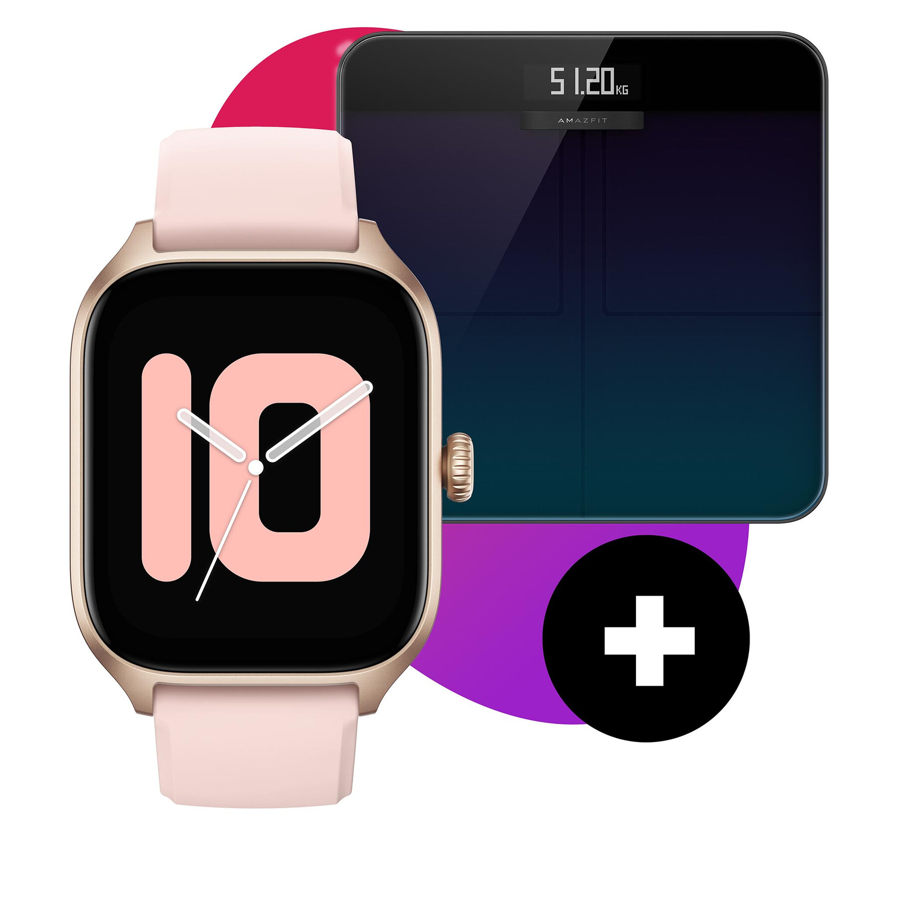 Juego de smartwatch con báscula Smart Scale Amazfit Gts 4 A2168 Rosa