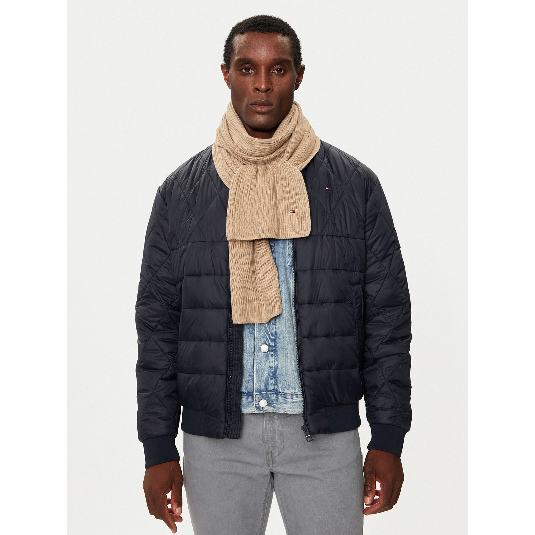 Tommy Hilfiger Κασκόλ Tommy Hilfiger Flag AM0AM12847 Μπεζ