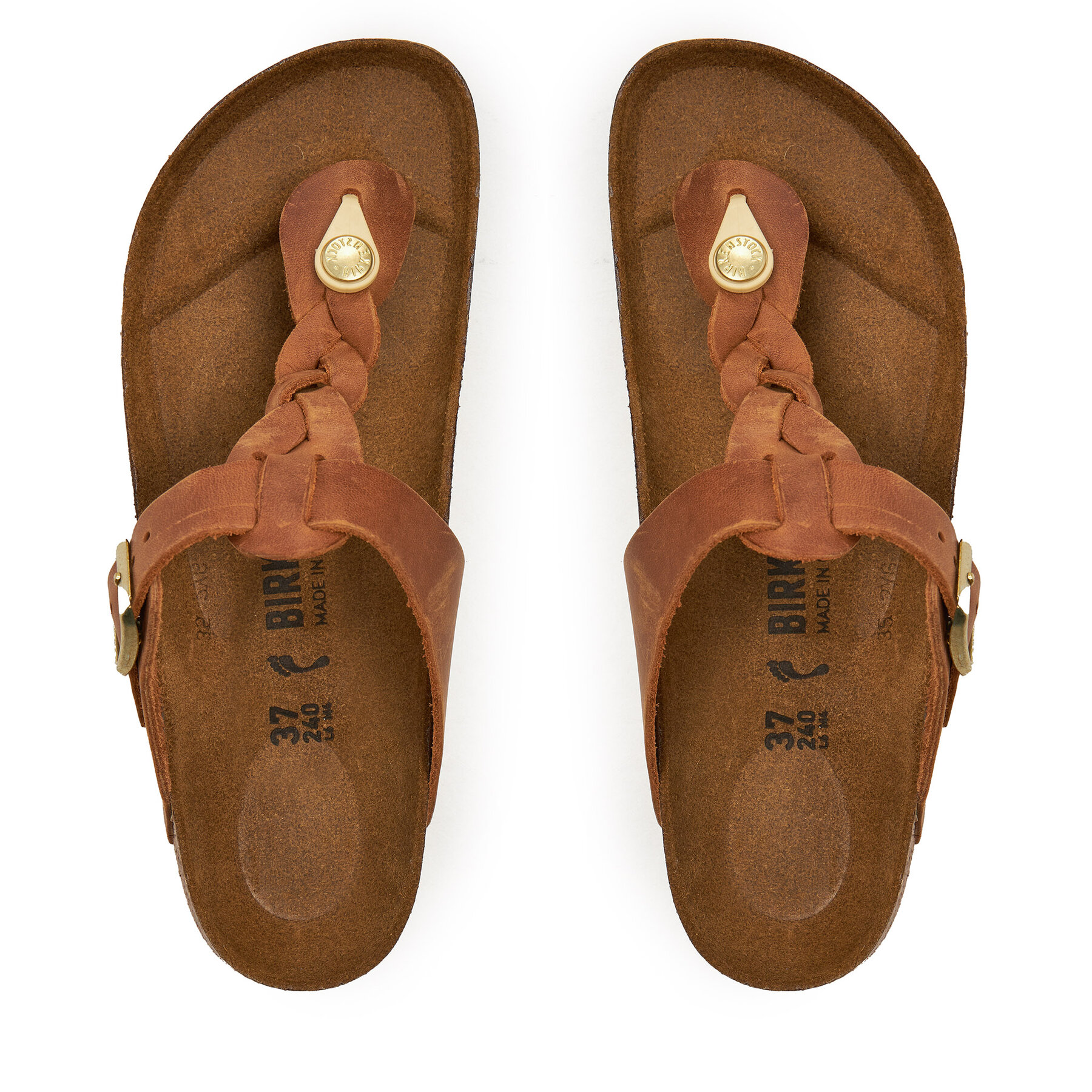 Infradito Birkenstock Gizeh Braided 1021336 Marrone