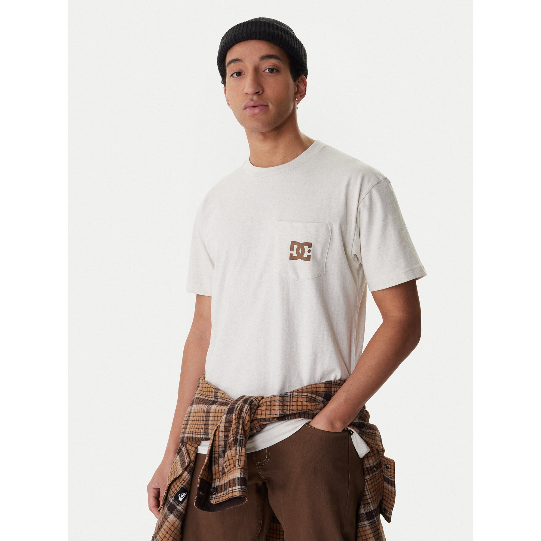 DC Shoes T-shirt Star Pocket ADYZT05377 Bež Regular Fit