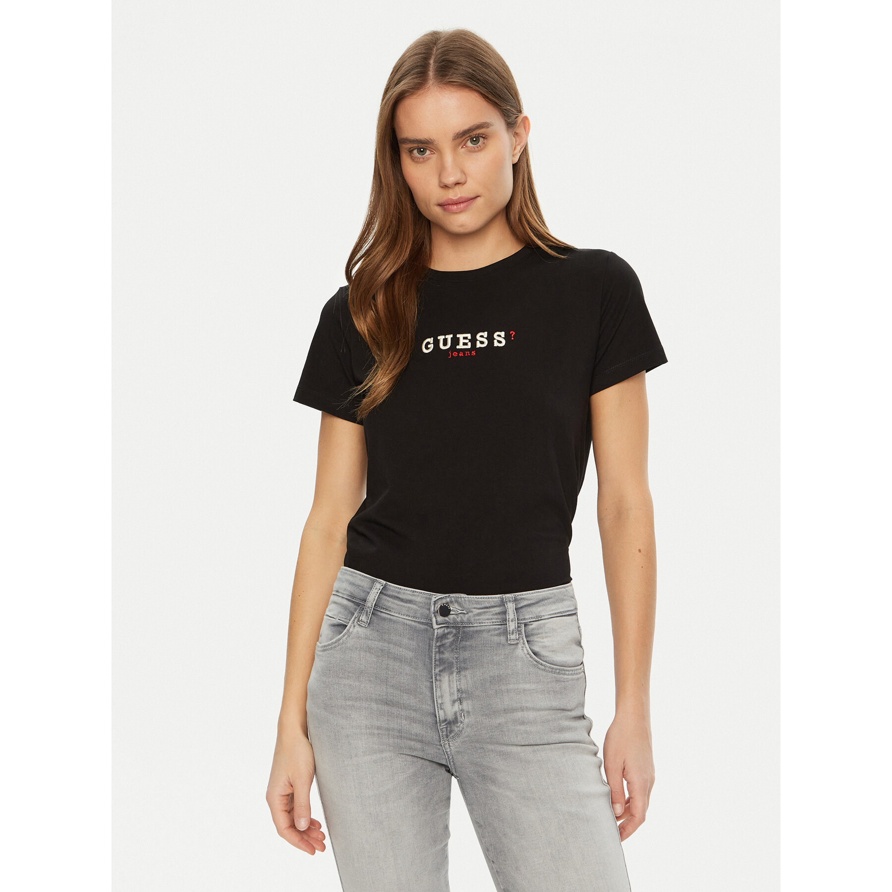 Guess Jeans T-shirt W5RI54 J1314 Nero Regular Fit